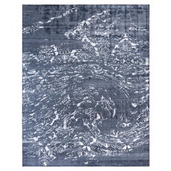Contemporary Abstract Wool, Silk Hand Knotted Gray Area Rugs 8' 0" x 10' 2"