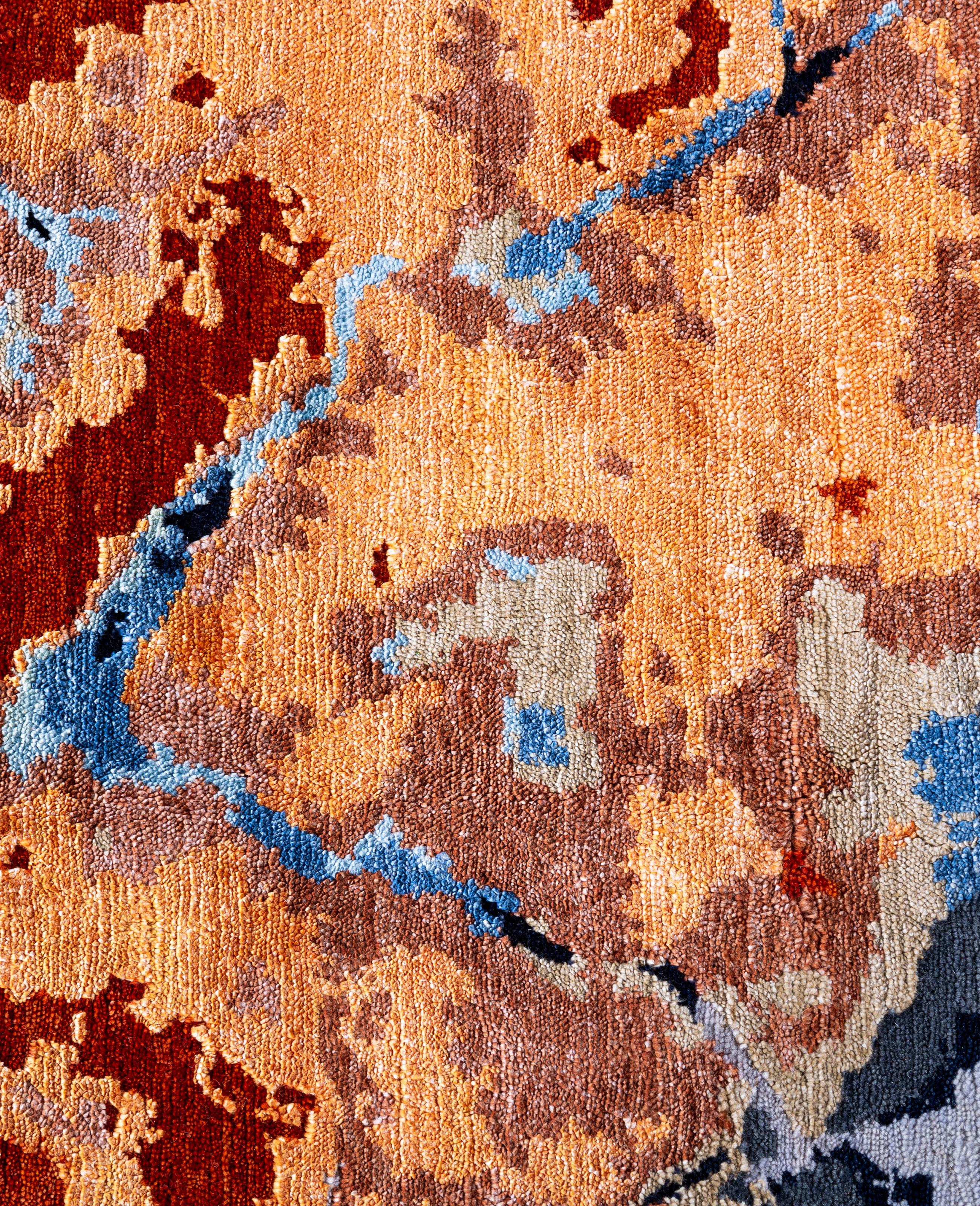 Contemporary Abstract Wool, Silk Hand Knotted Gray Area Rug 8' 2