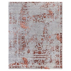 Contemporary Abstract Wool, Silk Hand Knotted Gray Area Rug 8' 4" x 10' 2"