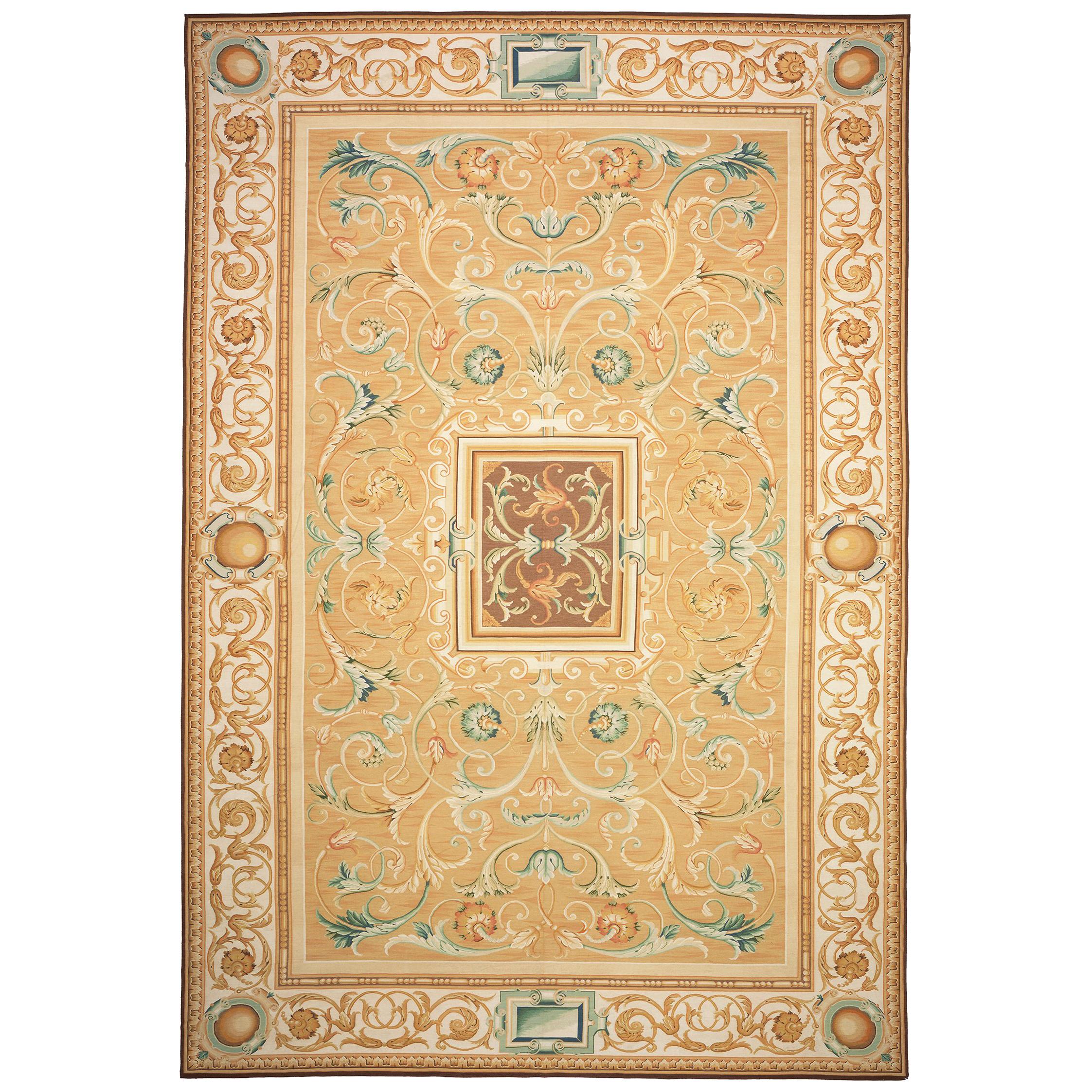 Tapis contemporain "Acanthus" à armure plate en vente