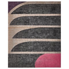 Eduardo Barco Contemporary Abstract Acrylic on Burlap - Black Modern Canvas