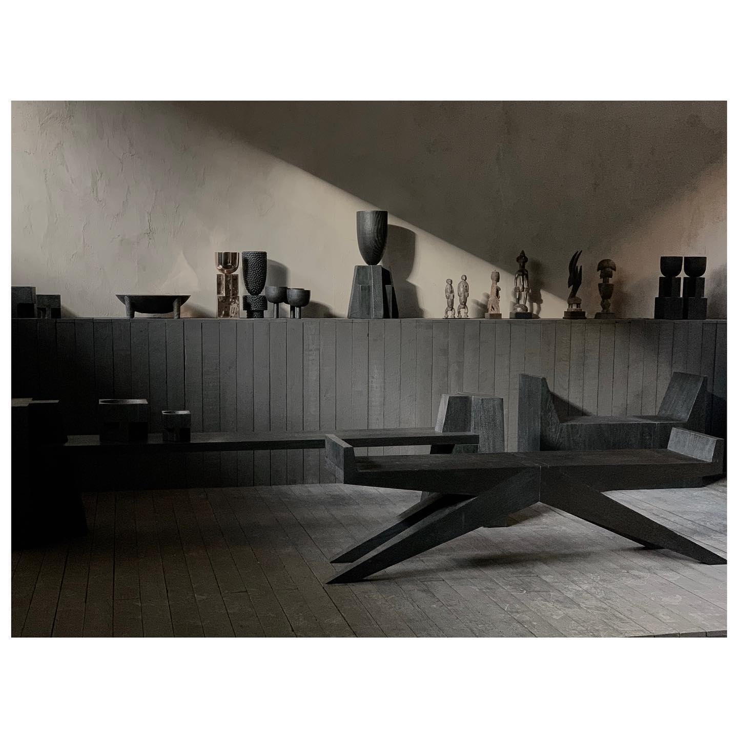 Banco AD de madera de iroko de Arno Declercq en venta 5