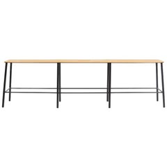 FRAMA Scandinavian Design Adam Bench in Oak with Black Steel Frame L1600