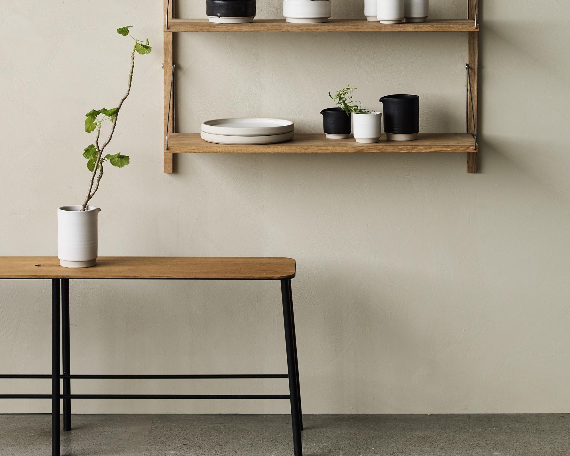 Designed by Toke Lauridsen, the Adam Bench represents classic industrial design aesthetics, embodying a simplistic and understated look that pays homage to solid materials and high functionality. The handsomely sturdy design is perfect for pairing