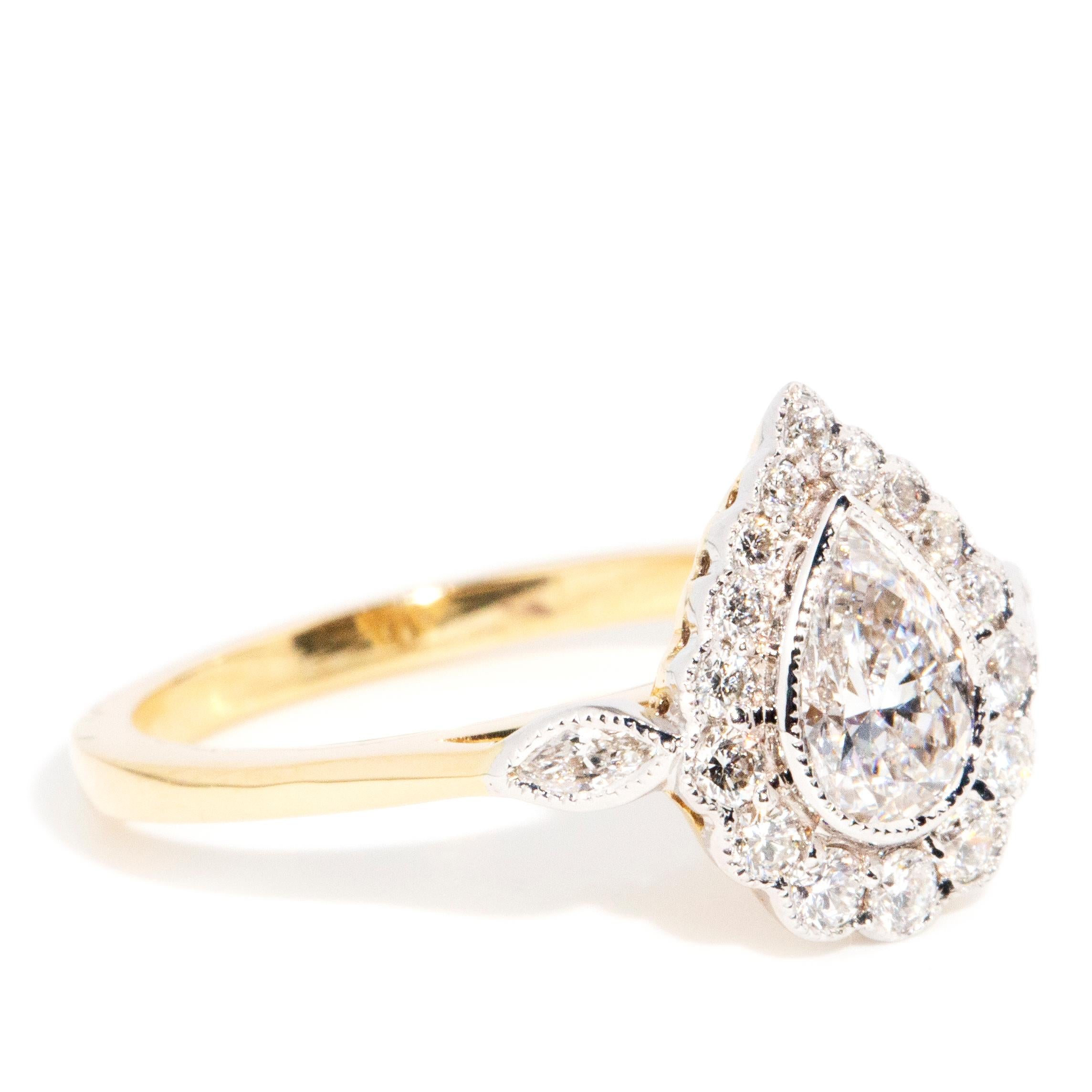 pear shape cluster ring