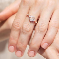 Contemporary ADGL Certified 0.93 Carat Princess Cut Diamond Kite Cluster Ring