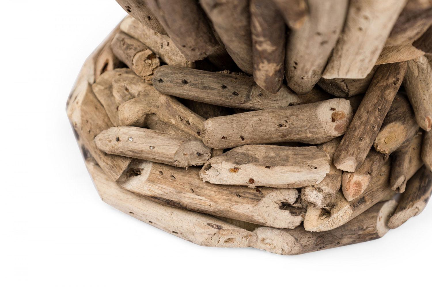 Portavelas Contemporáneo de Vidrio y Ramita Estilo Adirondack en Bueno estado para la venta en Queens, NY