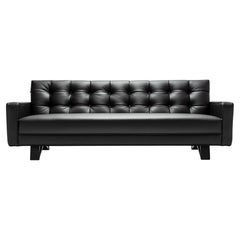 Adoni Obsidian Sofa by Stuart Scott, Black Leather, UK