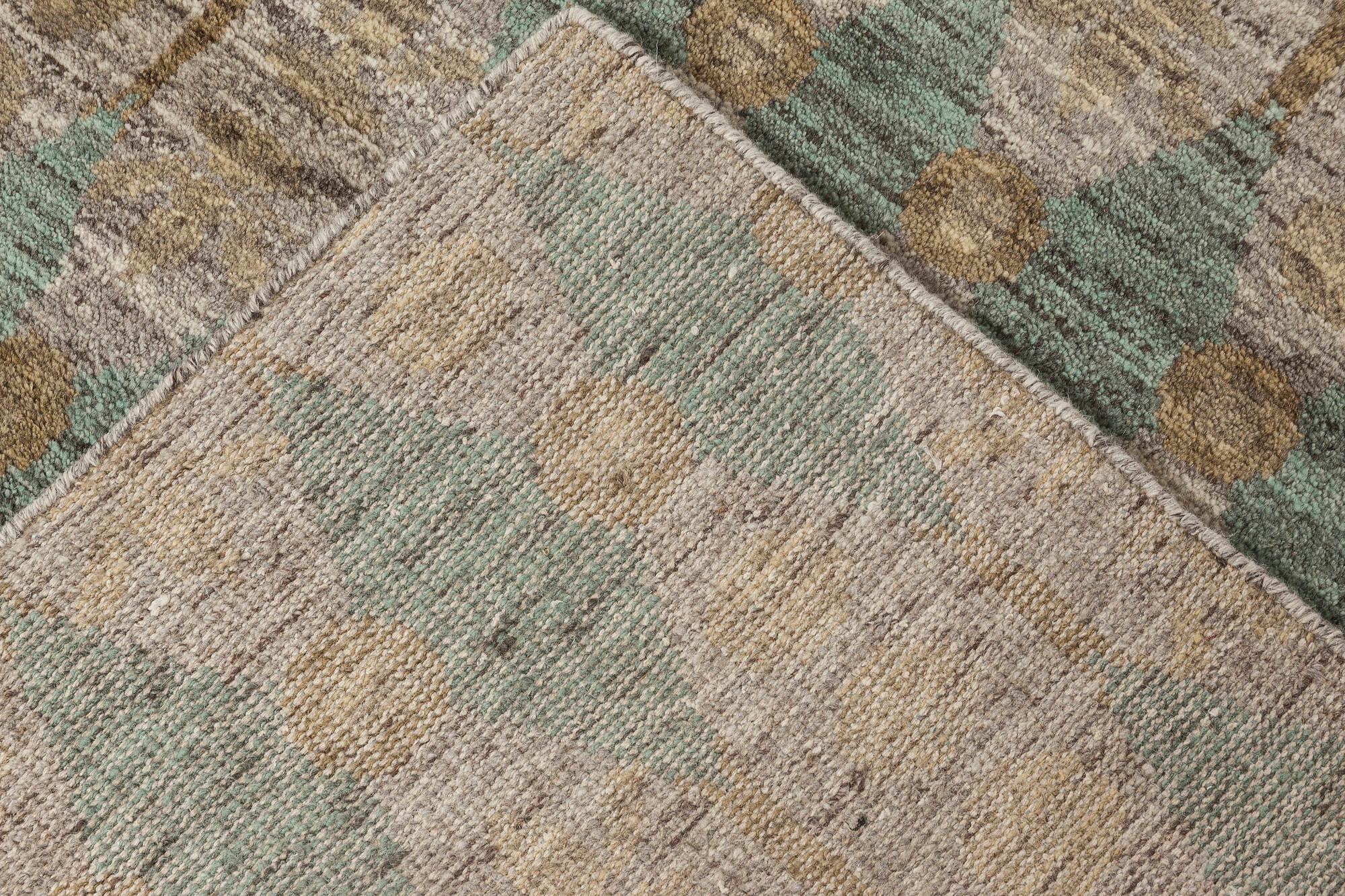 Zeitgenössischer ägäischer handgefertigter Teppich in Ägäischem Grün von Bunny Williams für Doris Leslie Blau im Angebot 2