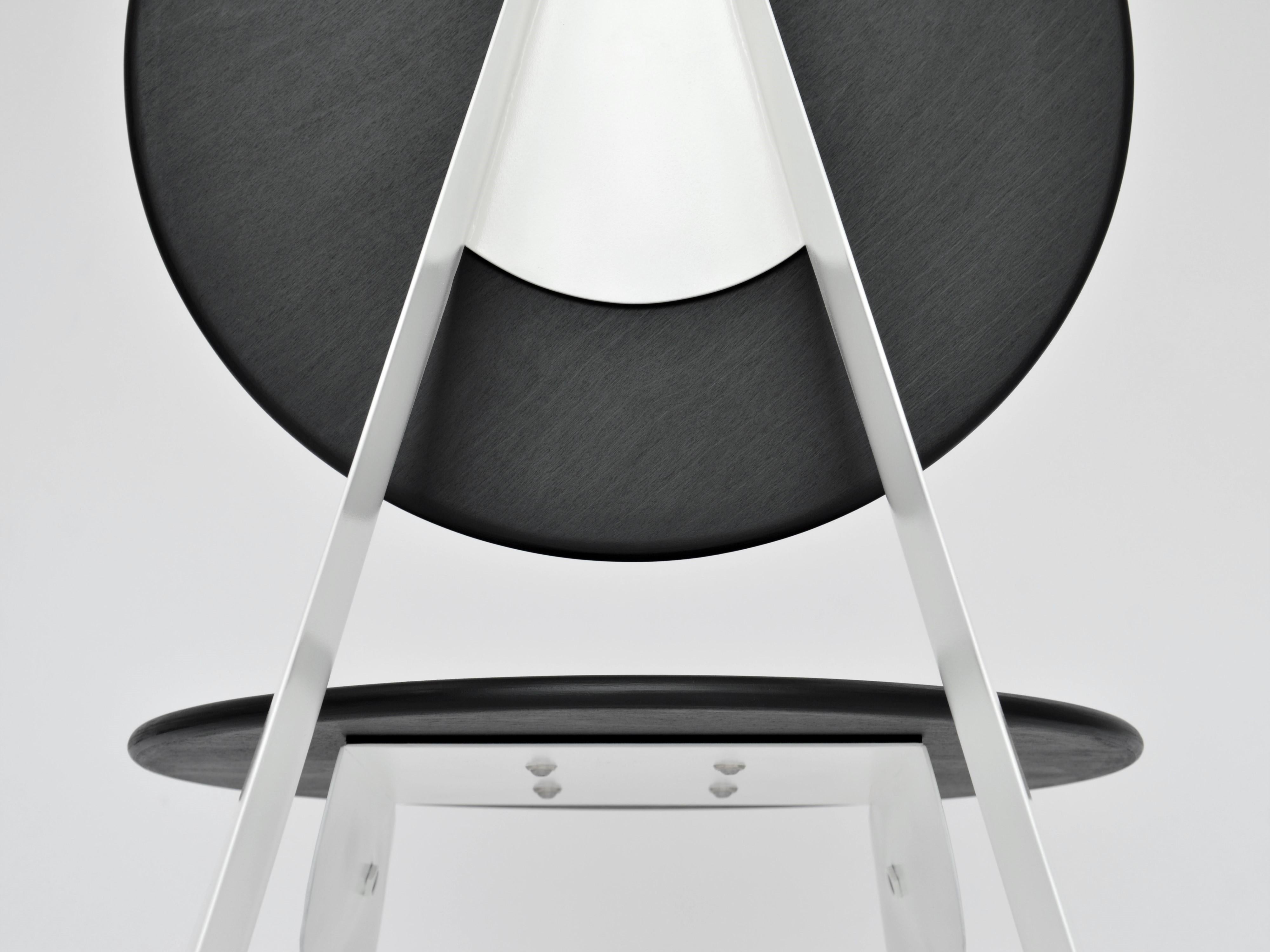Ebonized Contemporary Aeroformed Chair in Inflated Steel by Connor Holland For Sale