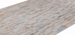 Contemporary Afghan Handwoven Rug in Soft Mineral Tones