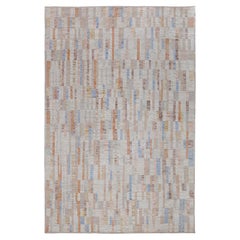 Contemporary Afghan Handwoven Rug in Soft Mineral Tones
