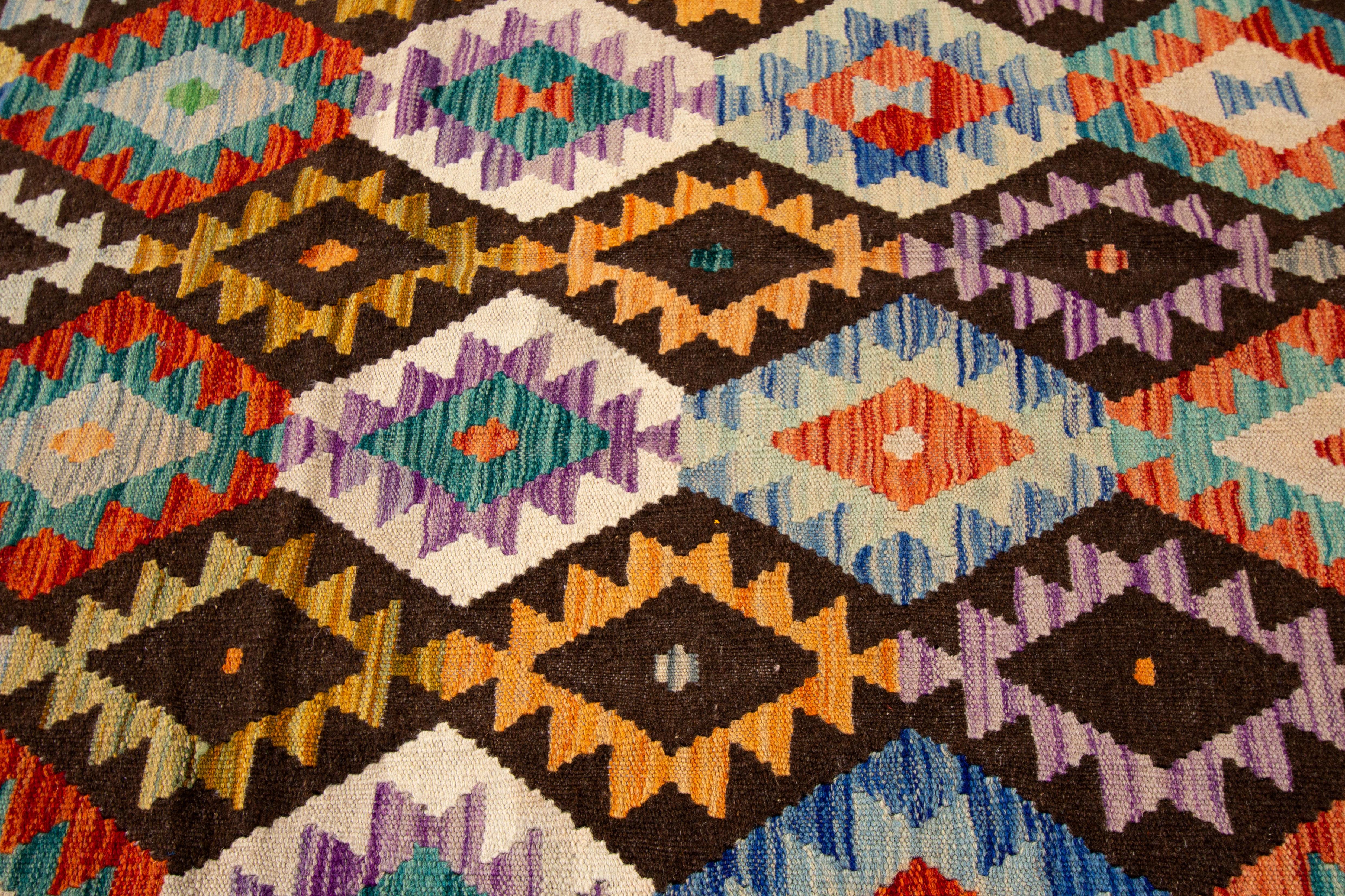 Contemporary Afghan Kilim Rug For Sale 3