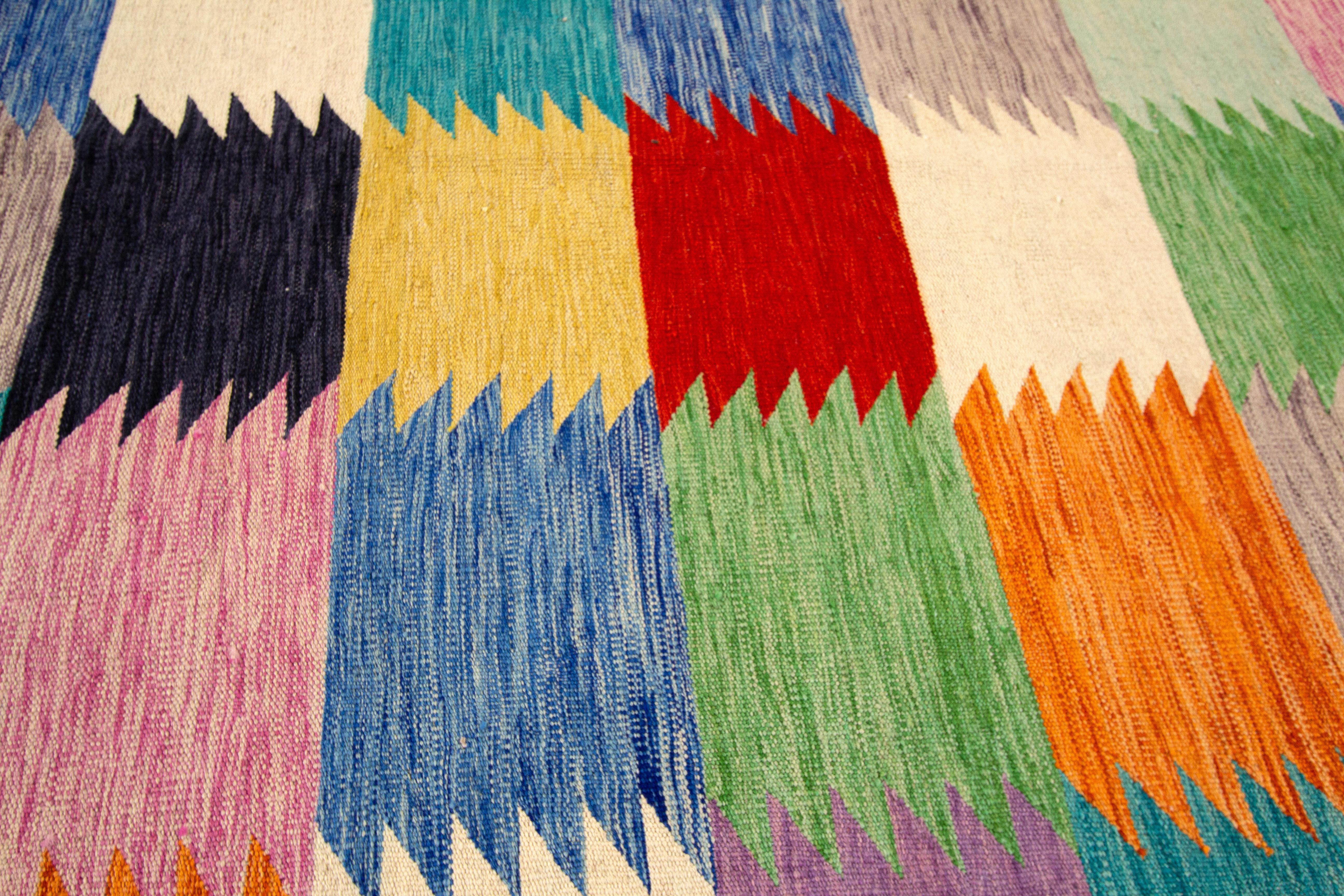 Contemporary Afghan Kilim Rug For Sale 3