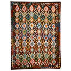 Contemporary Afghan Kilim Rug