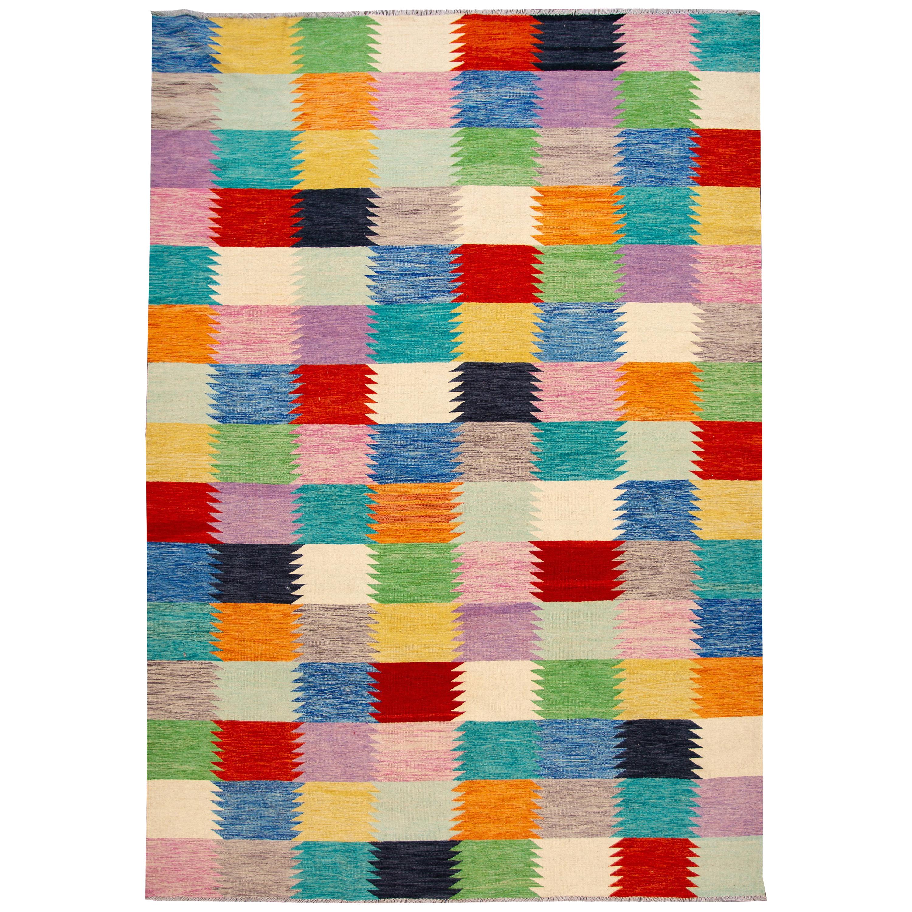 Contemporary Afghan Kilim Rug For Sale