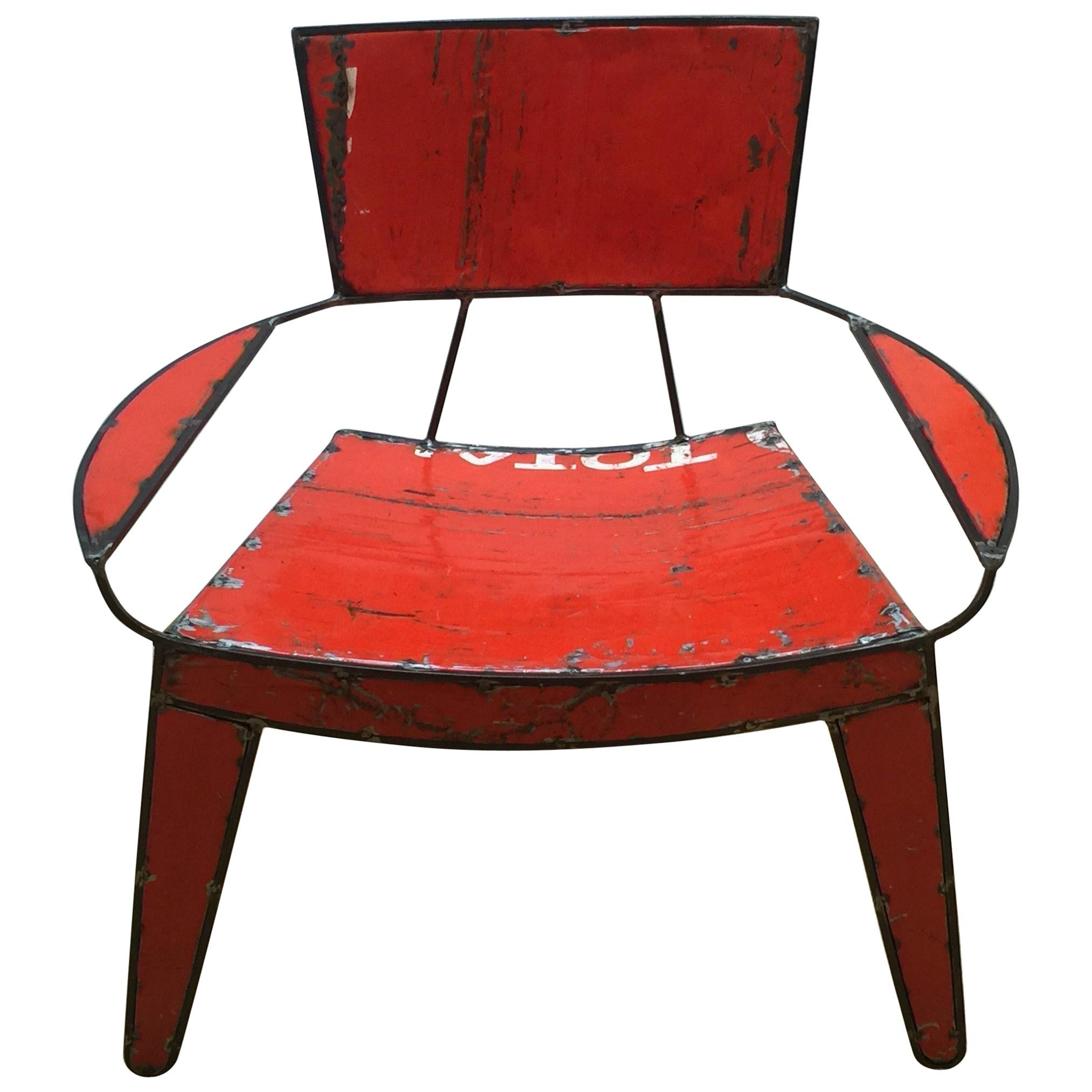Contemporary African Metal Chair by Hamed Ouattara