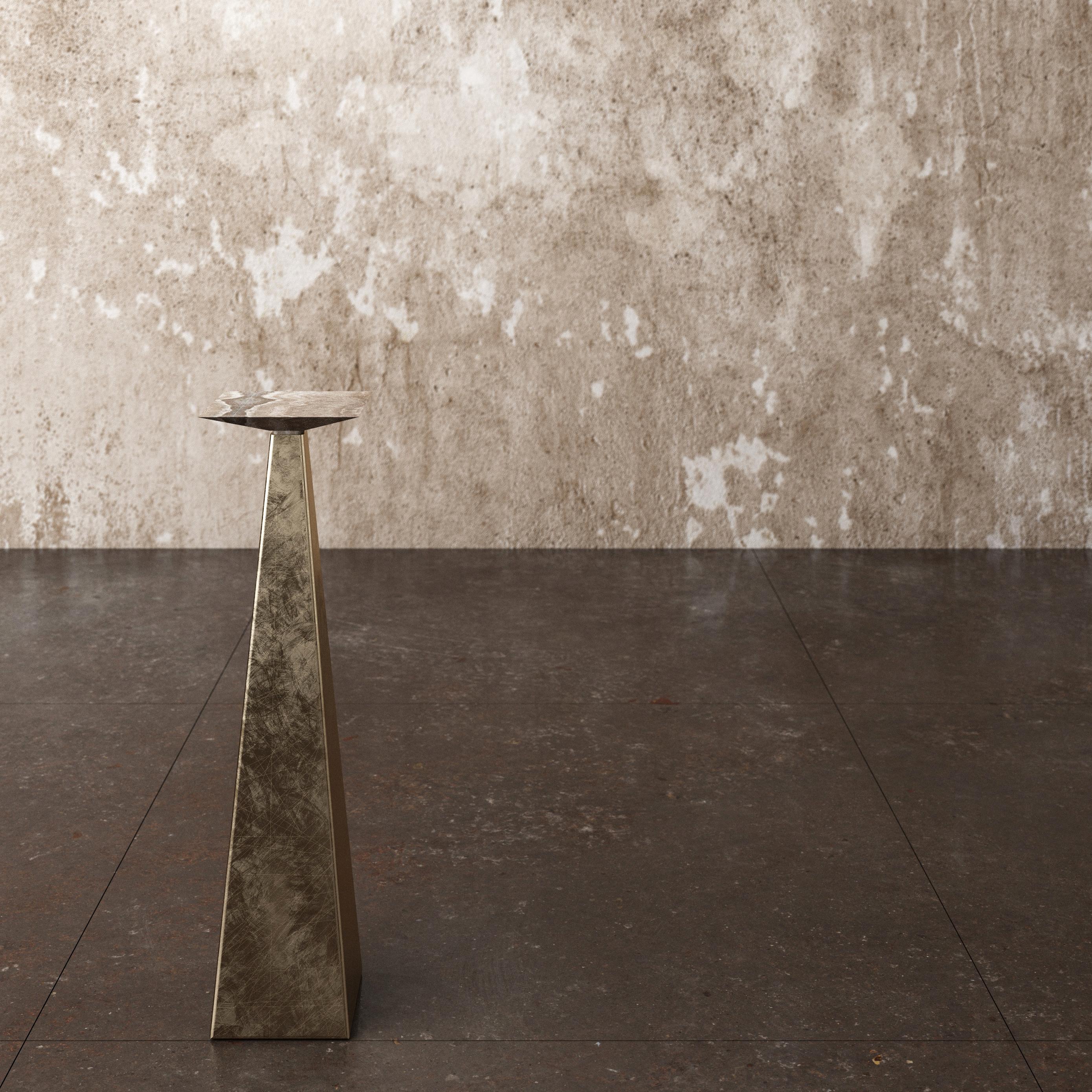 Collide Aged Brass Side Table by Pietro Franceschini 1