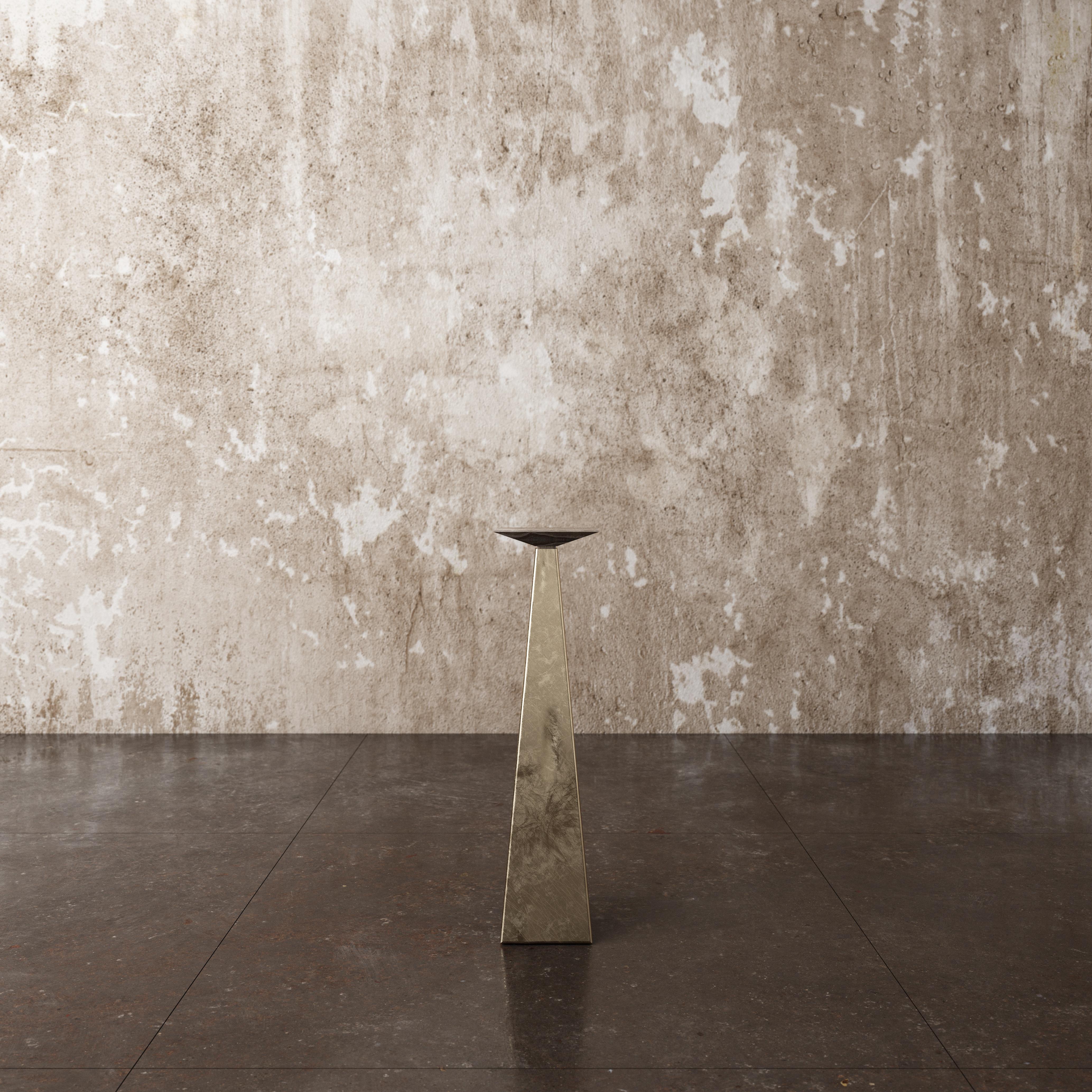 Collide Aged Brass Side Table by Pietro Franceschini 3