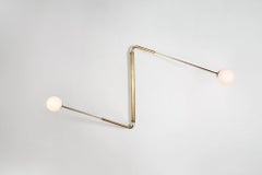 Contemporary Wandleuchter mit Schwenkarm aus Messing, Flutter Two von Paul Matter