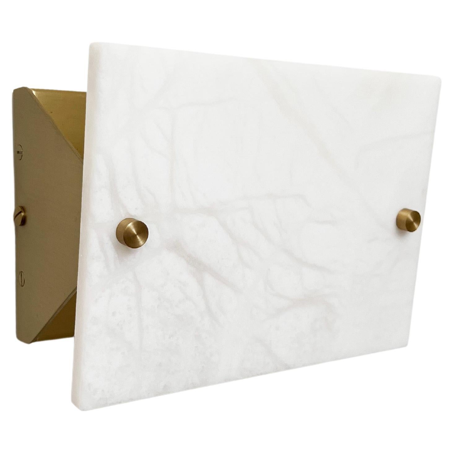 Contemporary Agna Sconce 302A in Alabaster by Orphan Work For Sale