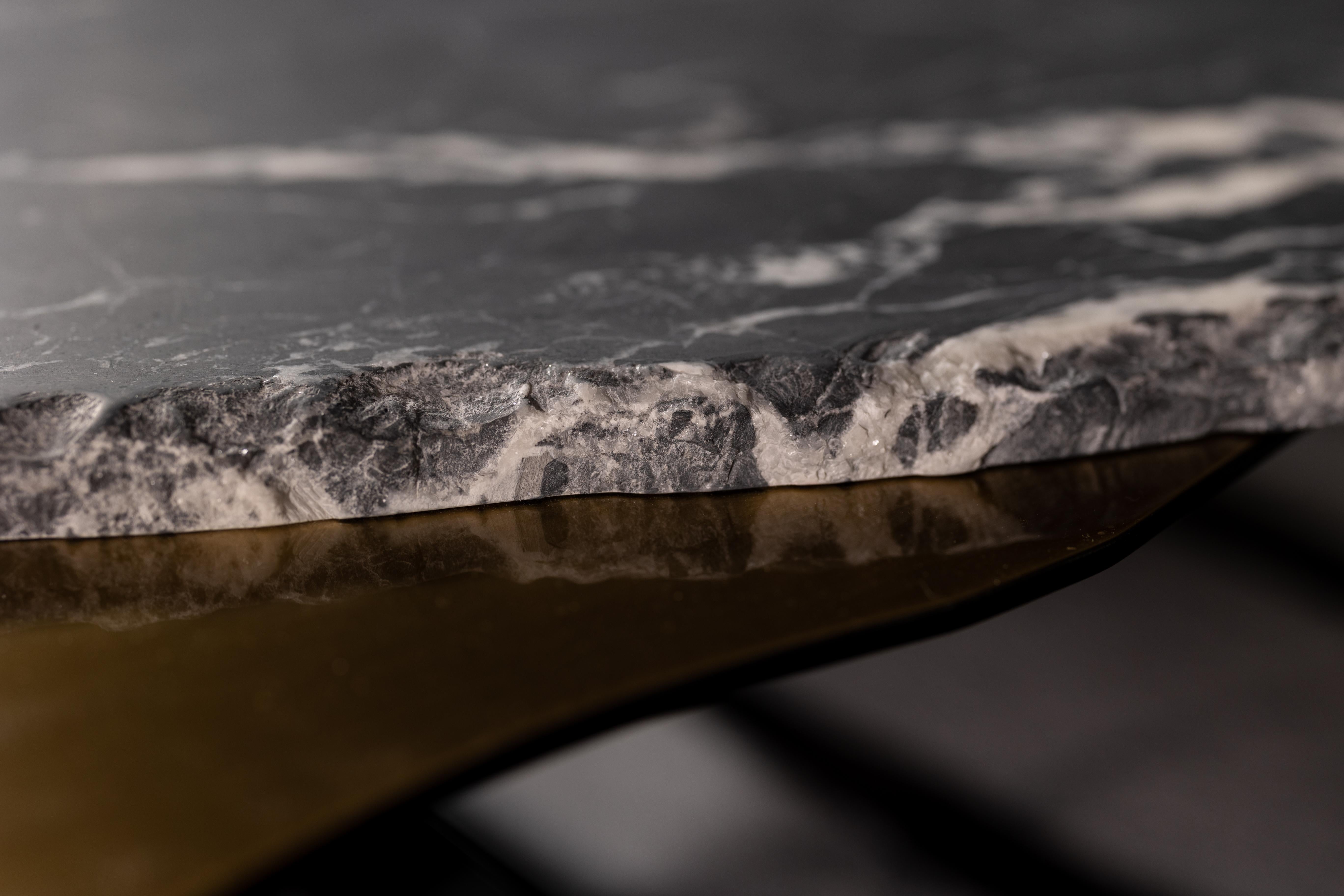 Table basse AM Contemporary, Nero Marquina Marble, Handmade byGreenapple en vente 4