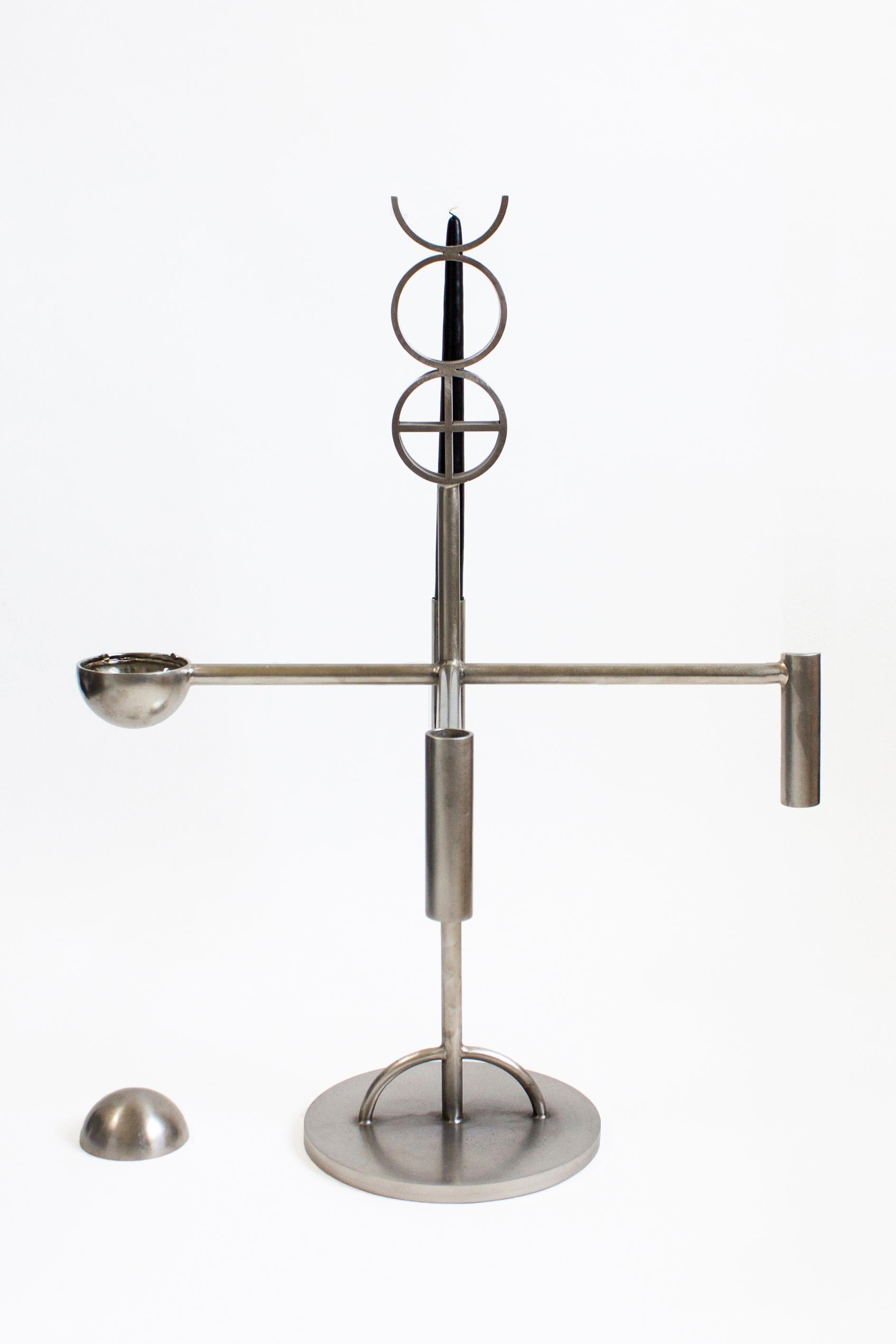 Brushed Alchemy Altar Candelabra by Material Lust, 2014 For Sale