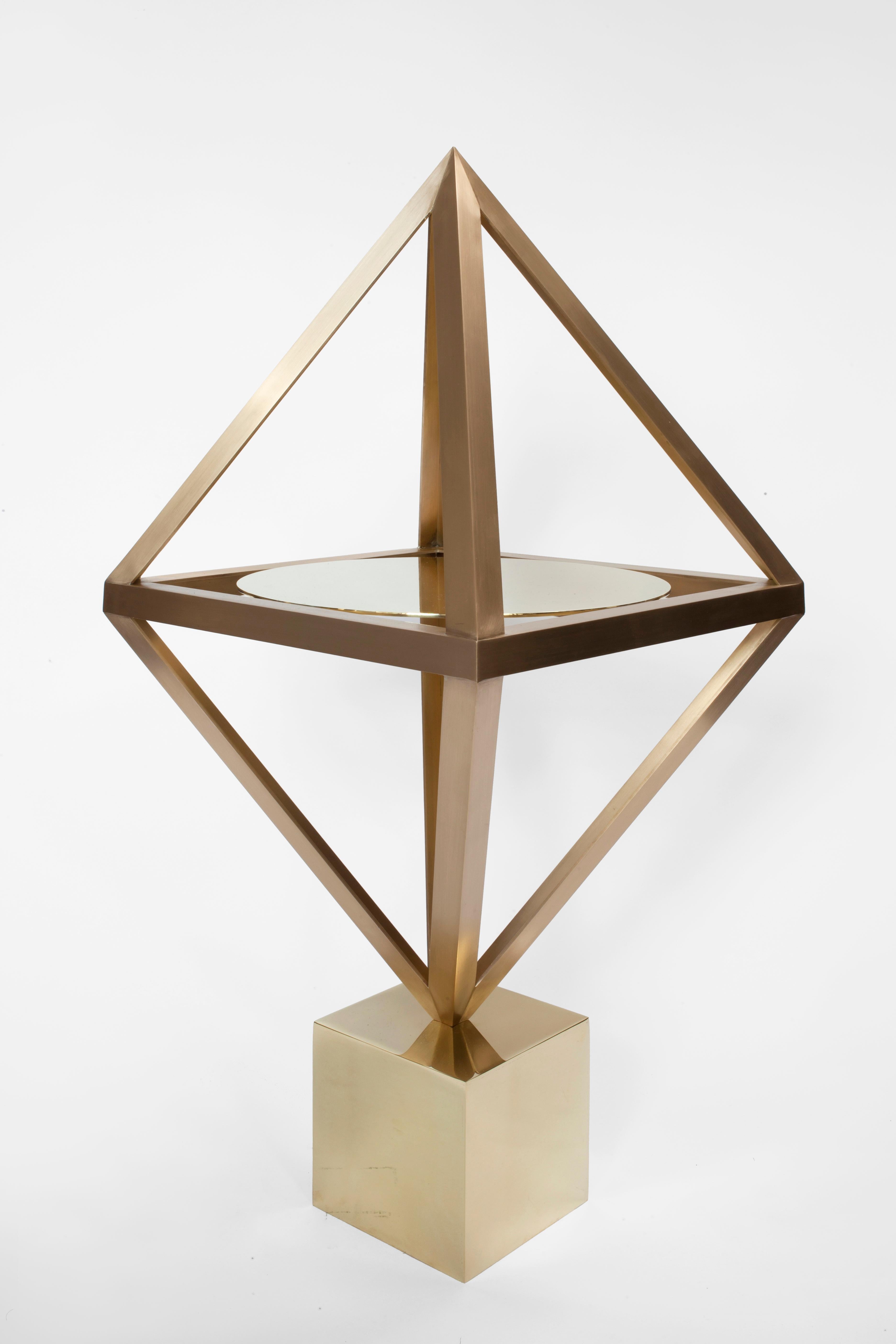 Material Lust [American, b. 1981,1986]
Alchemy Table, 2014 
Shown in brushed brass with polished brass accents. 
Measures: 32.5