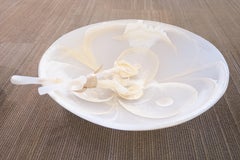 Contemporary Alta Footed Centerpiece Resin Bowl in Pearl Marble