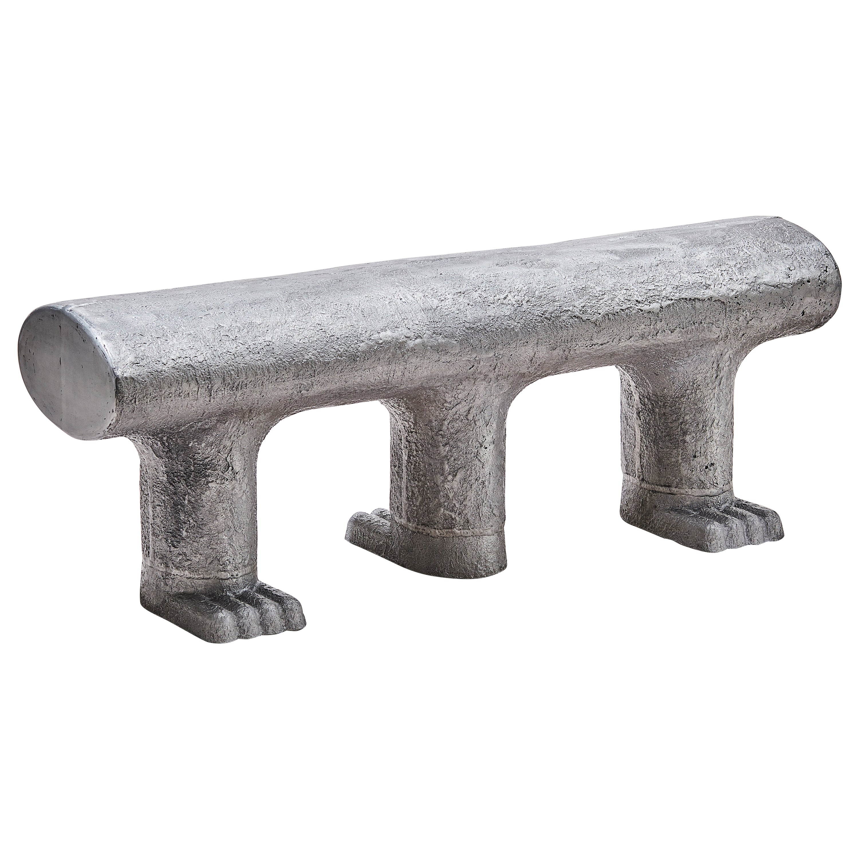 Contemporary Aluminium Casted Paw Bench by Hakmin Lee For Sale