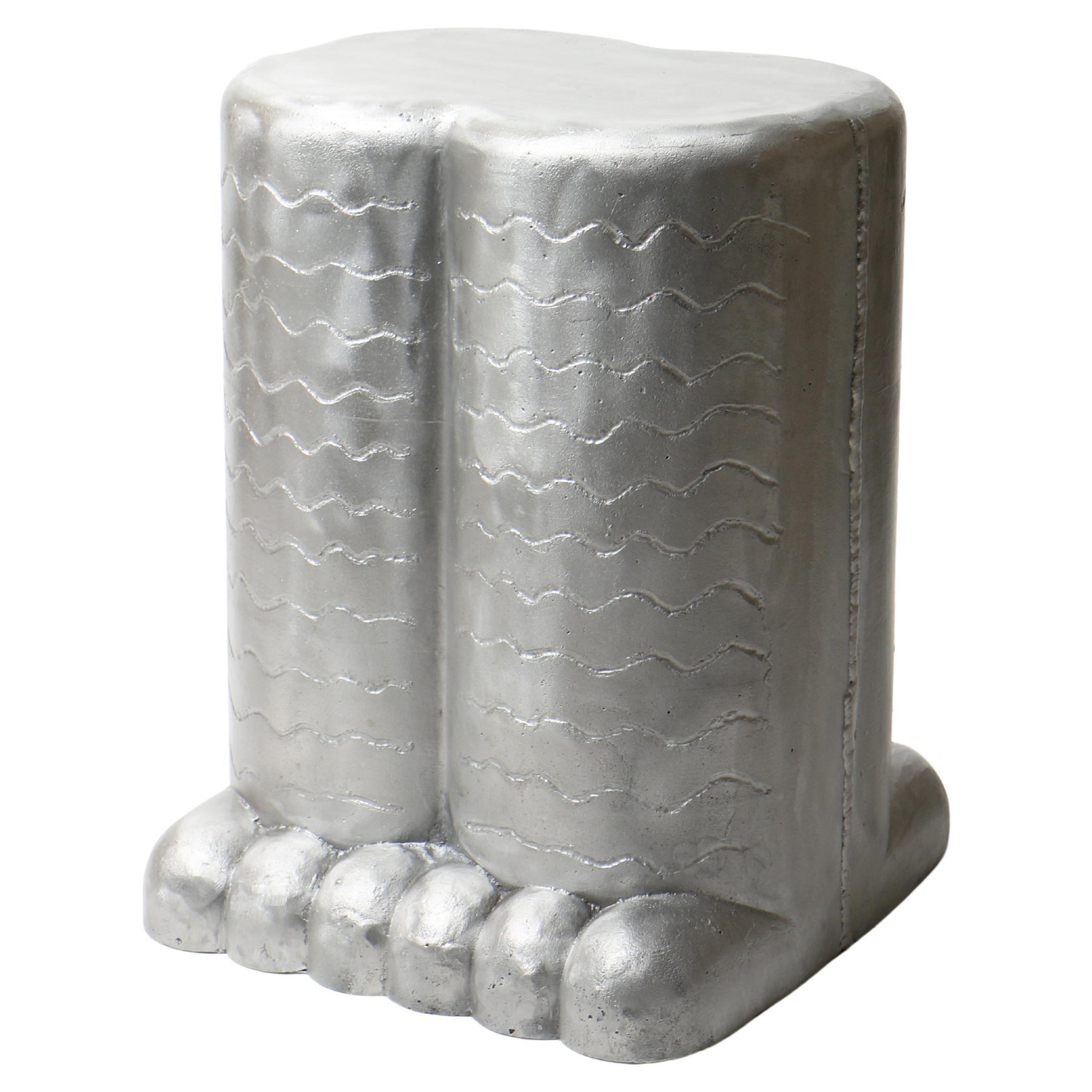 Contemporary Aluminium Casted Paw Stool by Hakmin Lee For Sale