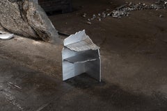 Contemporary aluminium Crust Side Table by Studio Thusthat