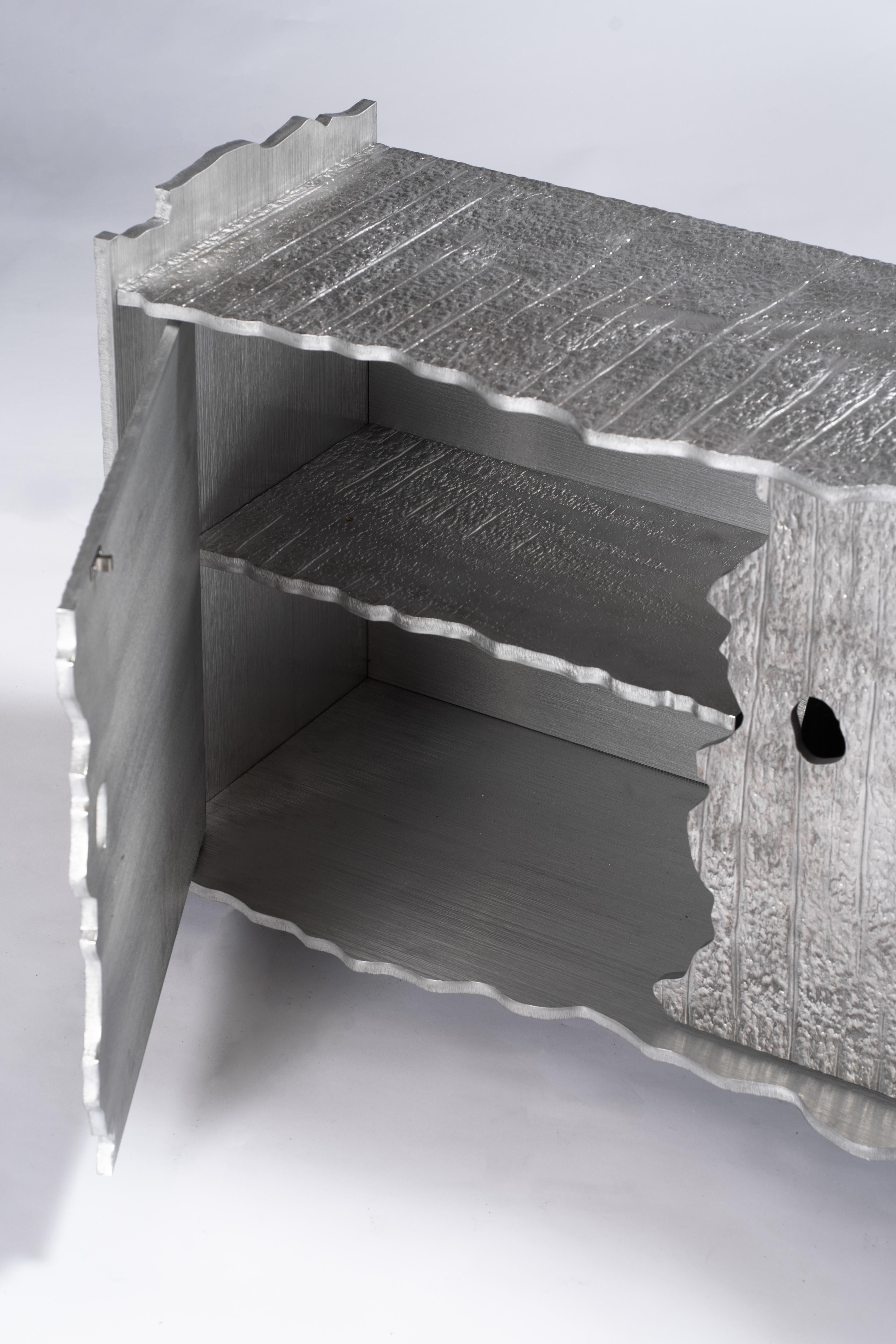 Contemporary aluminium Sideboard Table by Studio Thusthat For Sale 4