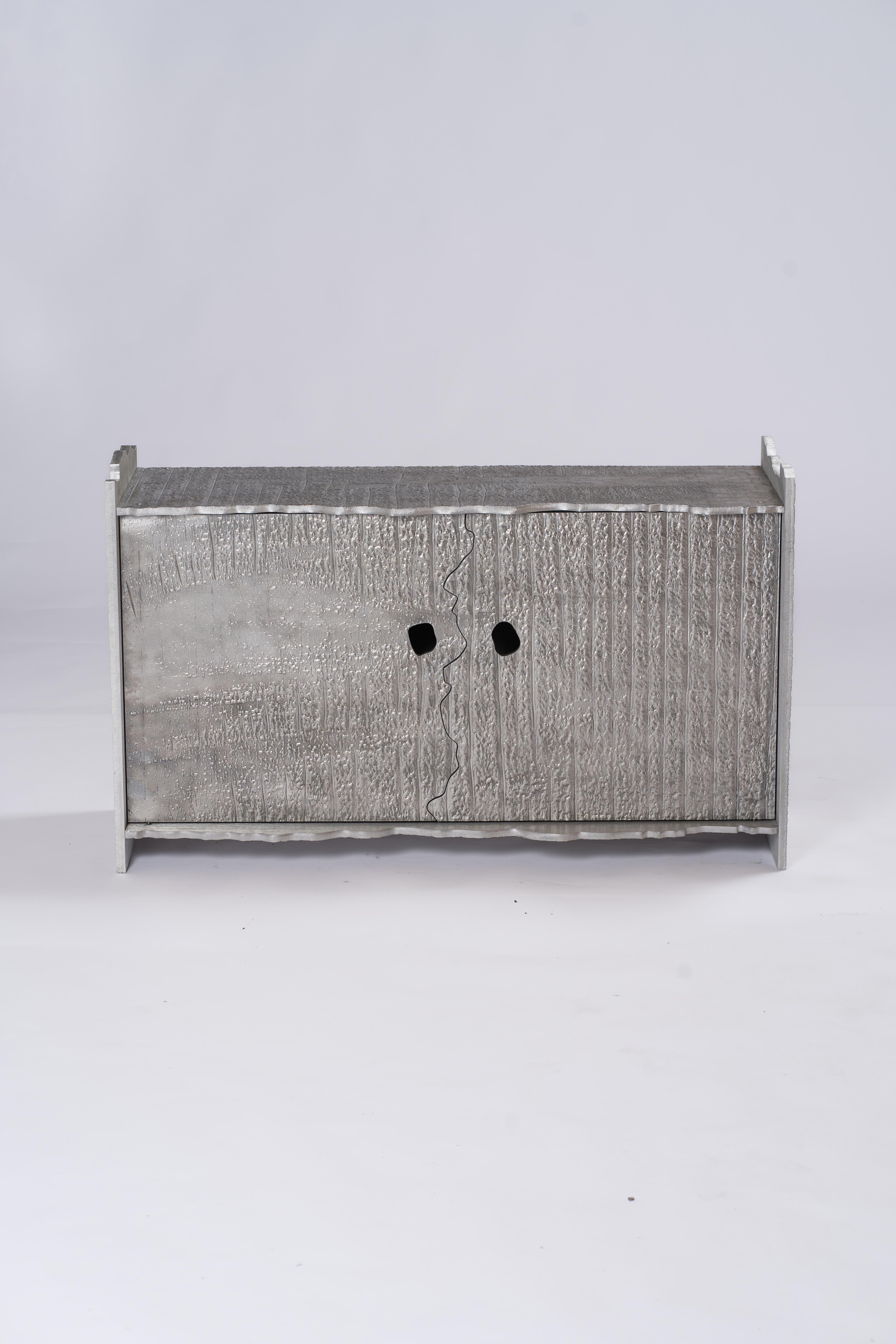 Contemporary aluminium Sideboard Table by Studio Thusthat For Sale 5