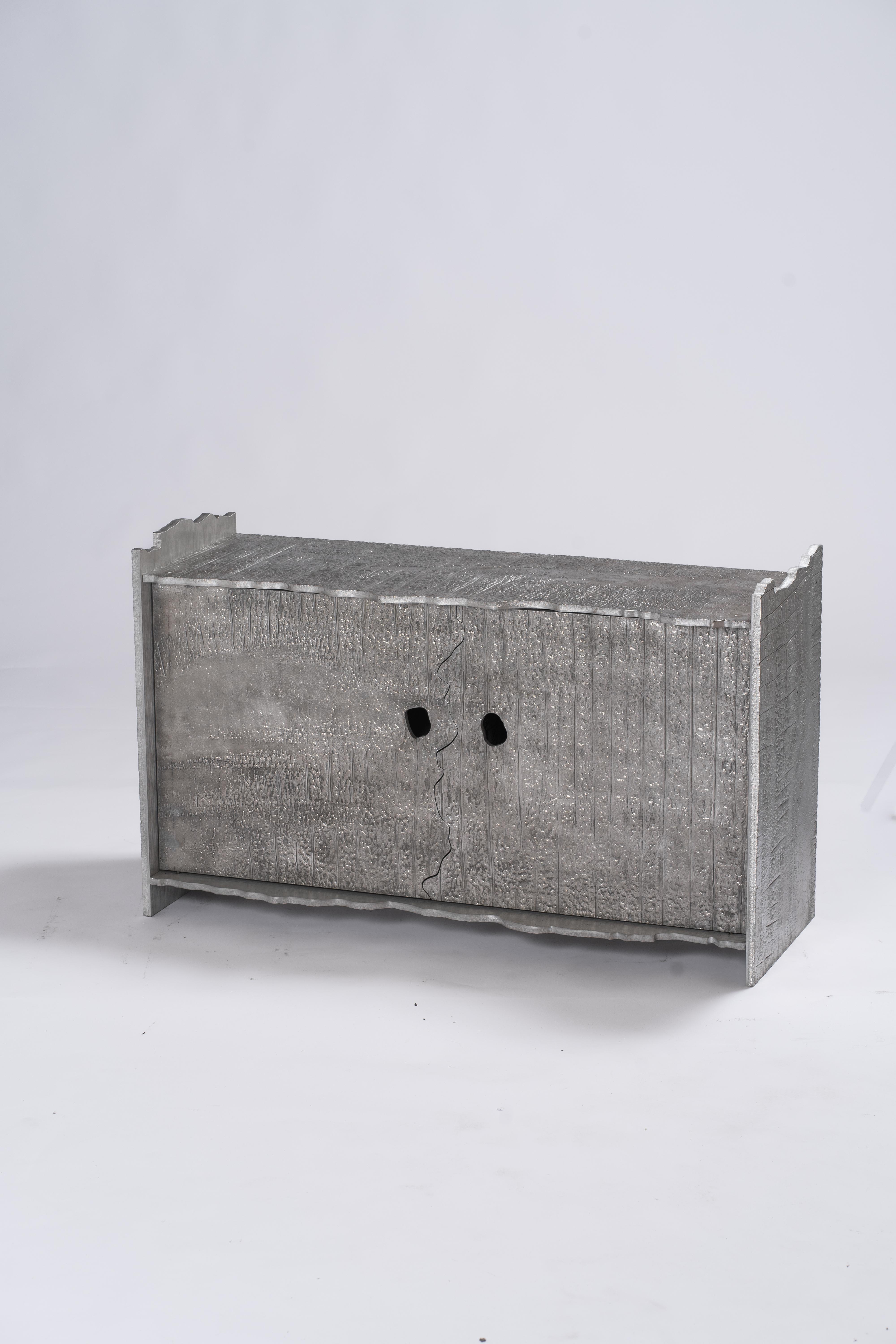 Contemporary aluminium Sideboard Table by Studio Thusthat For Sale 6