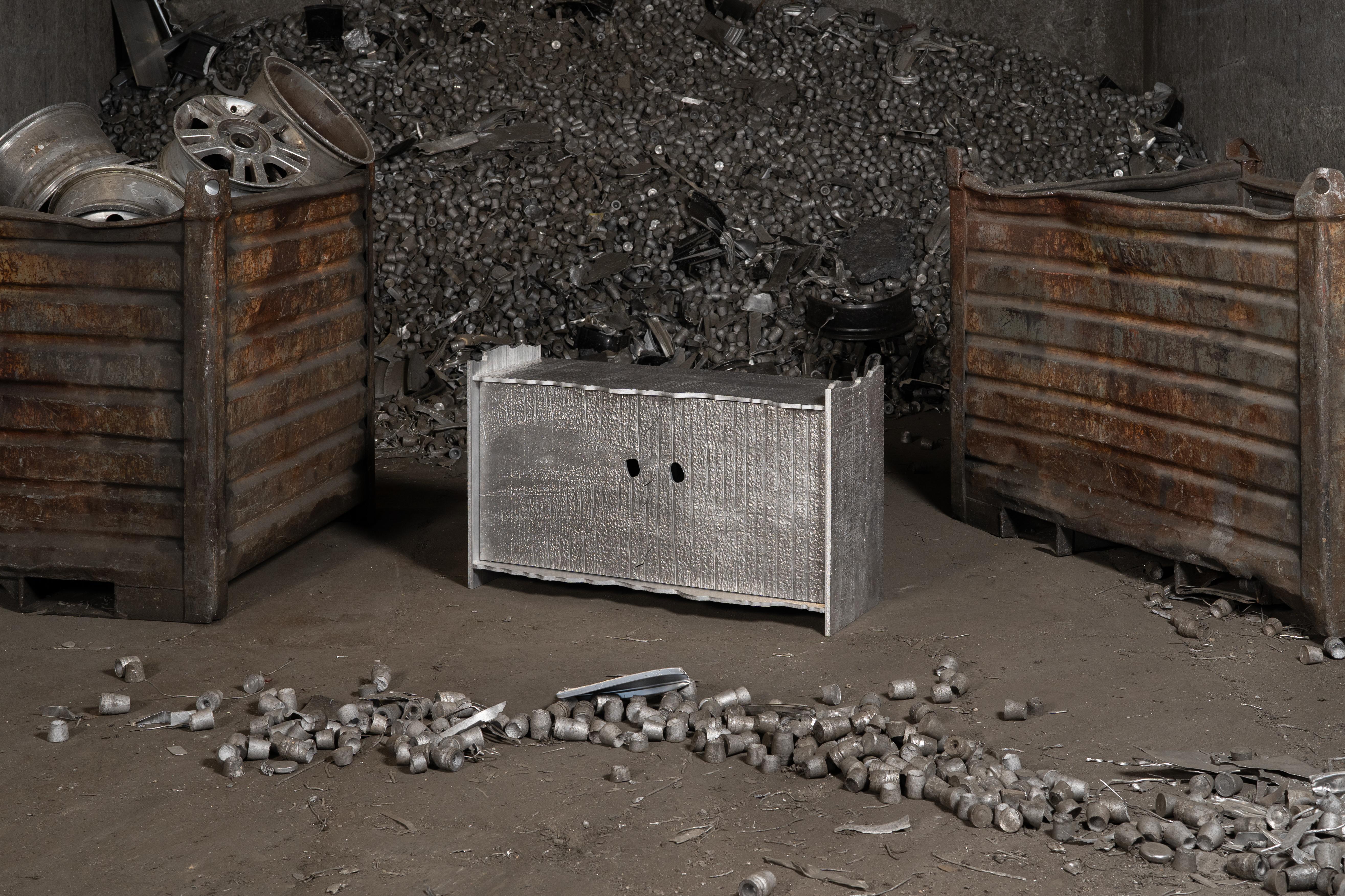 Aluminum Contemporary aluminium Sideboard Table by Studio Thusthat For Sale