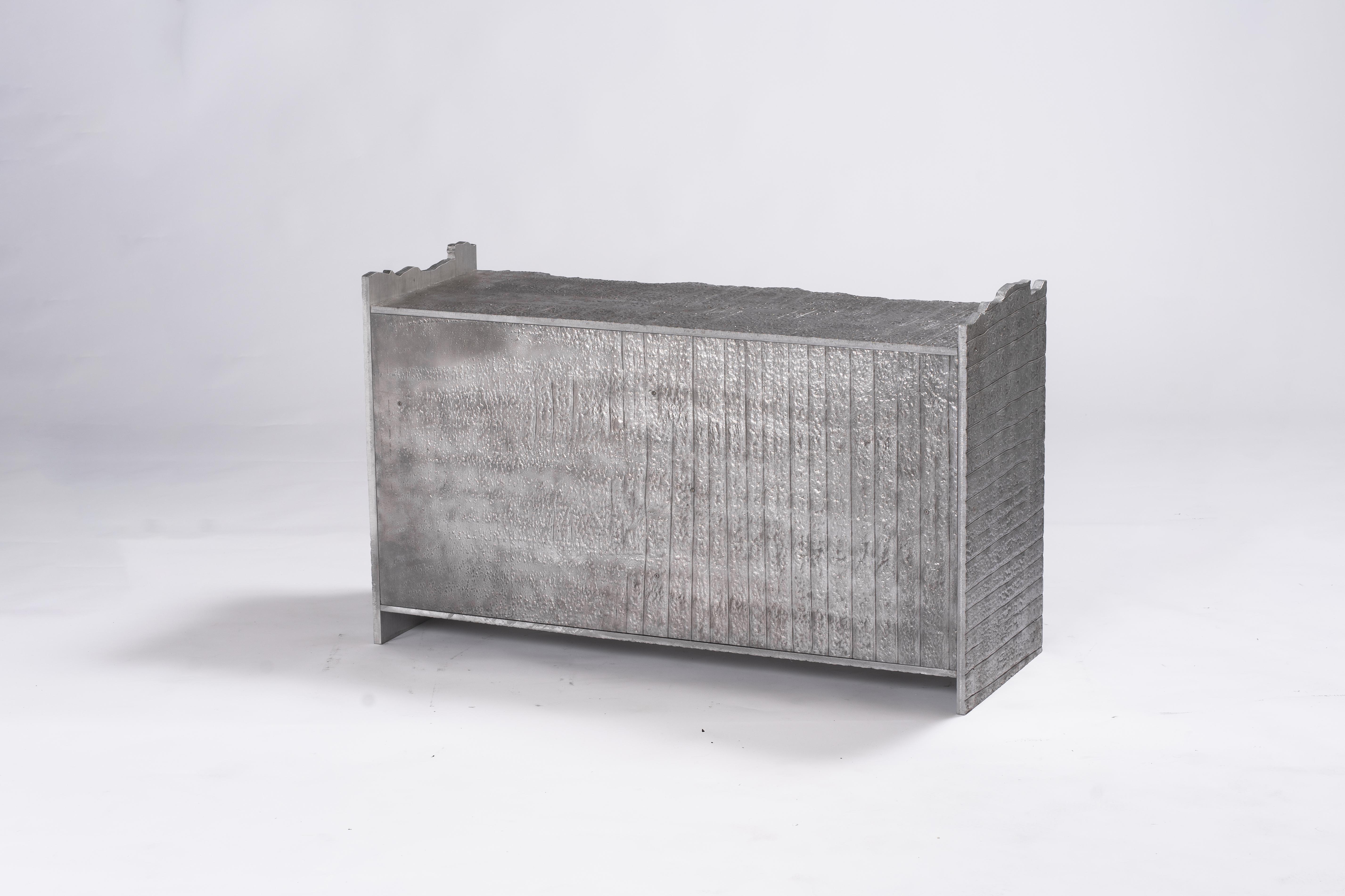Contemporary aluminium Sideboard Table by Studio Thusthat For Sale 1