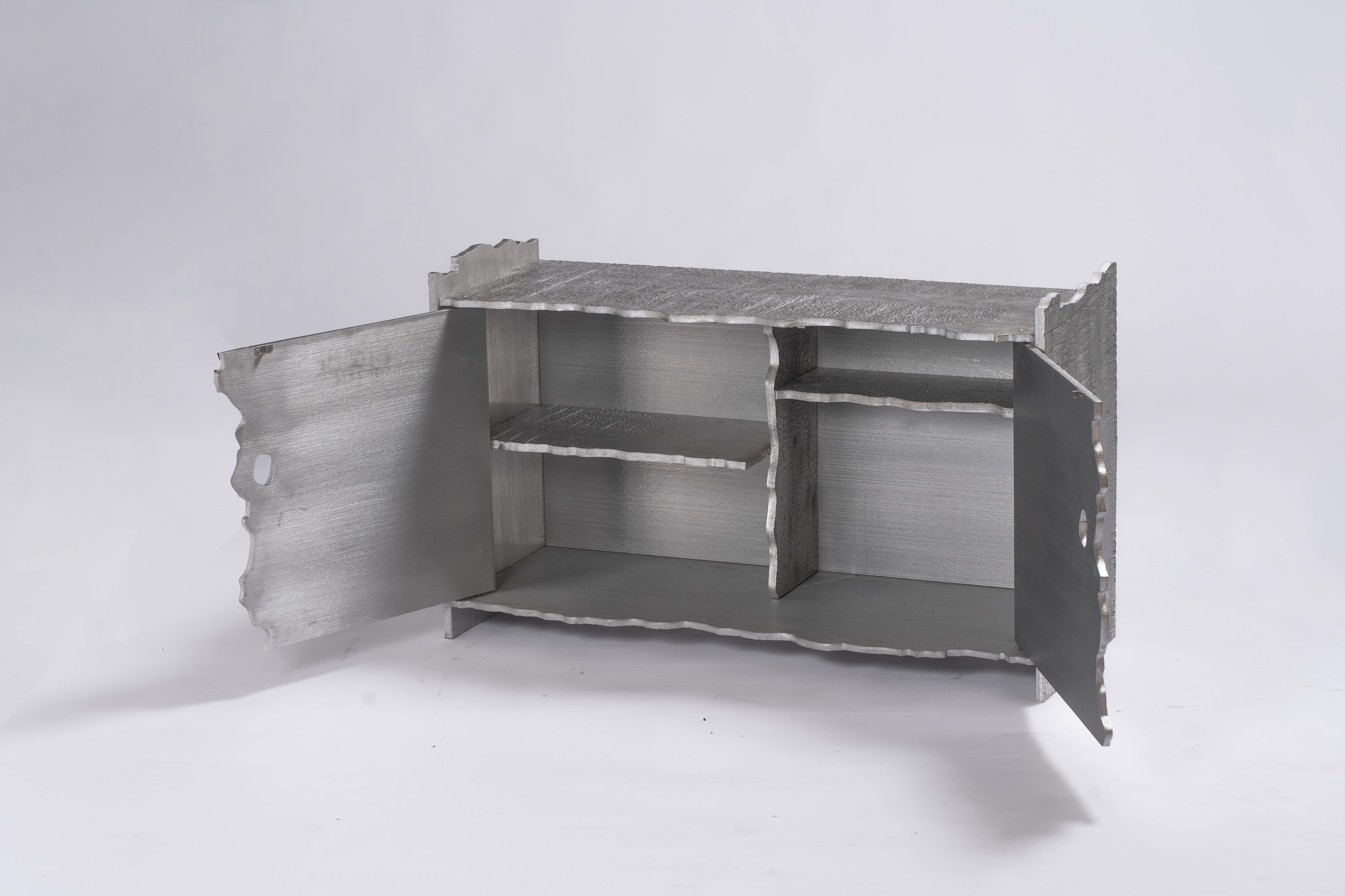 Contemporary aluminium Sideboard Table by Studio Thusthat For Sale 2
