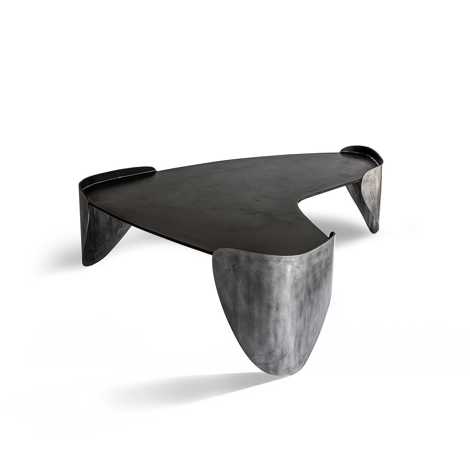 XXIe siècle et contemporain Table basse contemporaine en aluminium et acier, Laguna, Adam Court pour Okha en vente