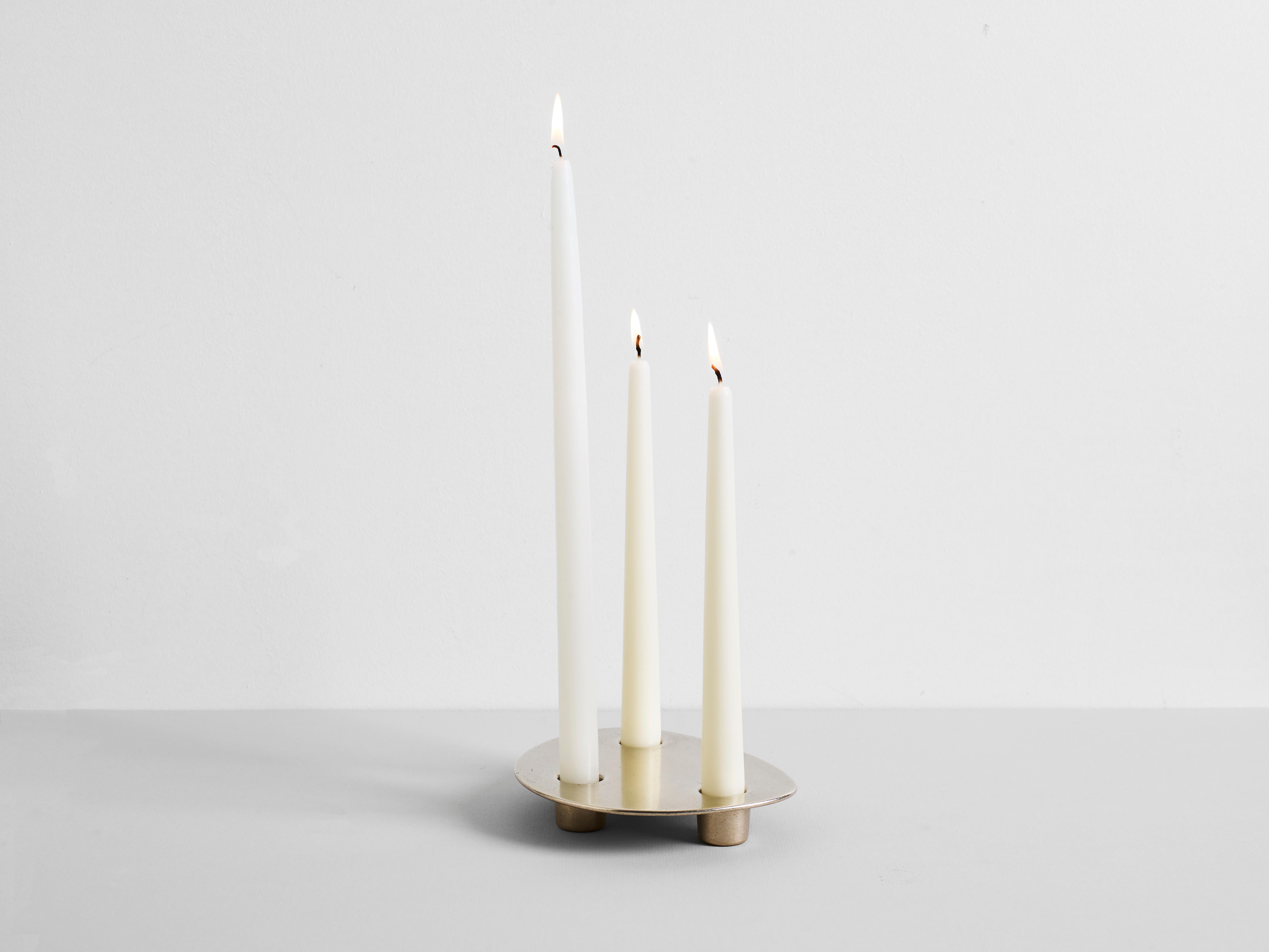 Contemporary Aluminium Trio Candleholder Henry Wilson 4