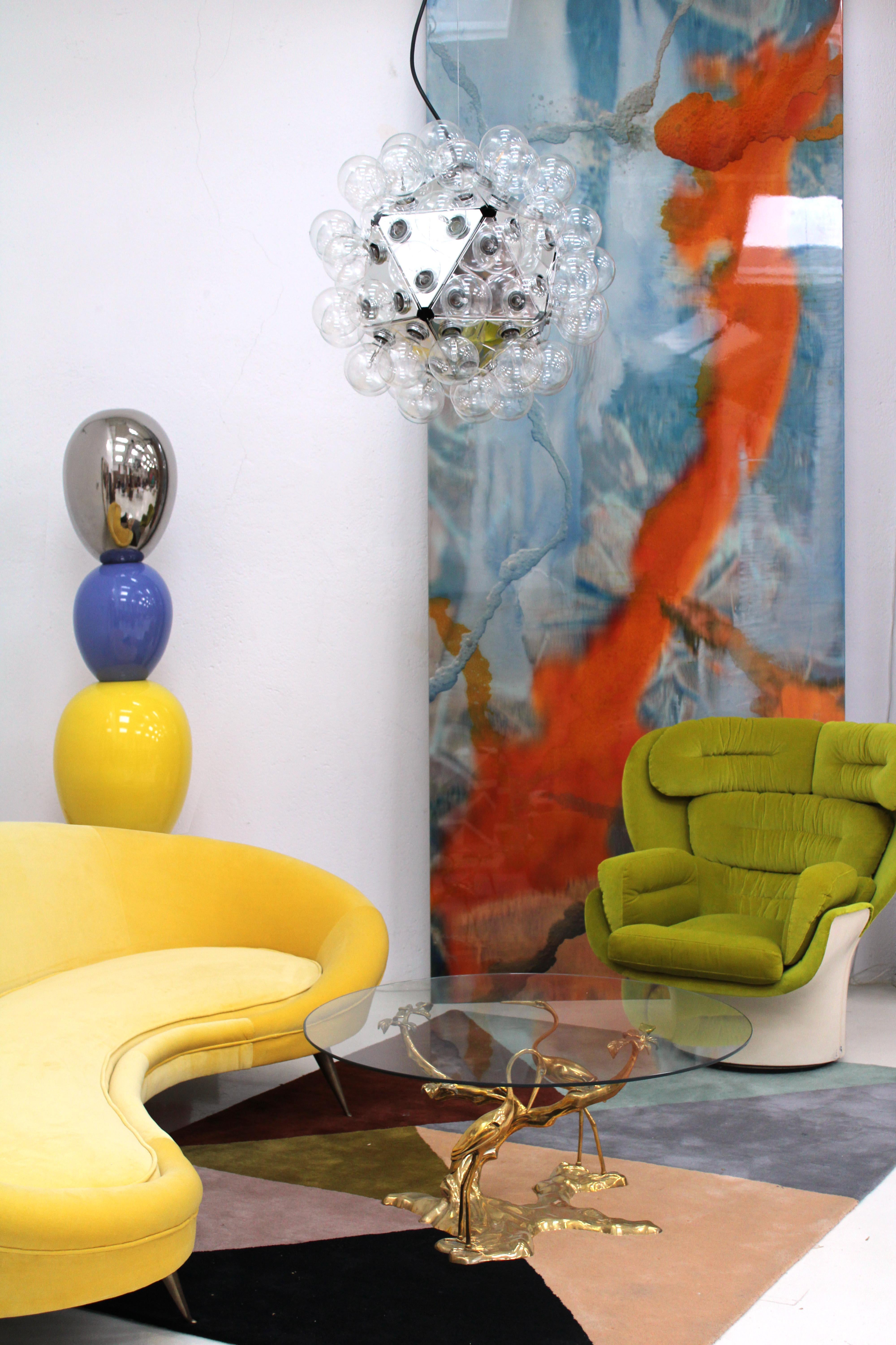 Espagnol Oeuvre d'art abstraite contemporaine en aluminium bleu et orange Dario Urzay, Espagne en vente