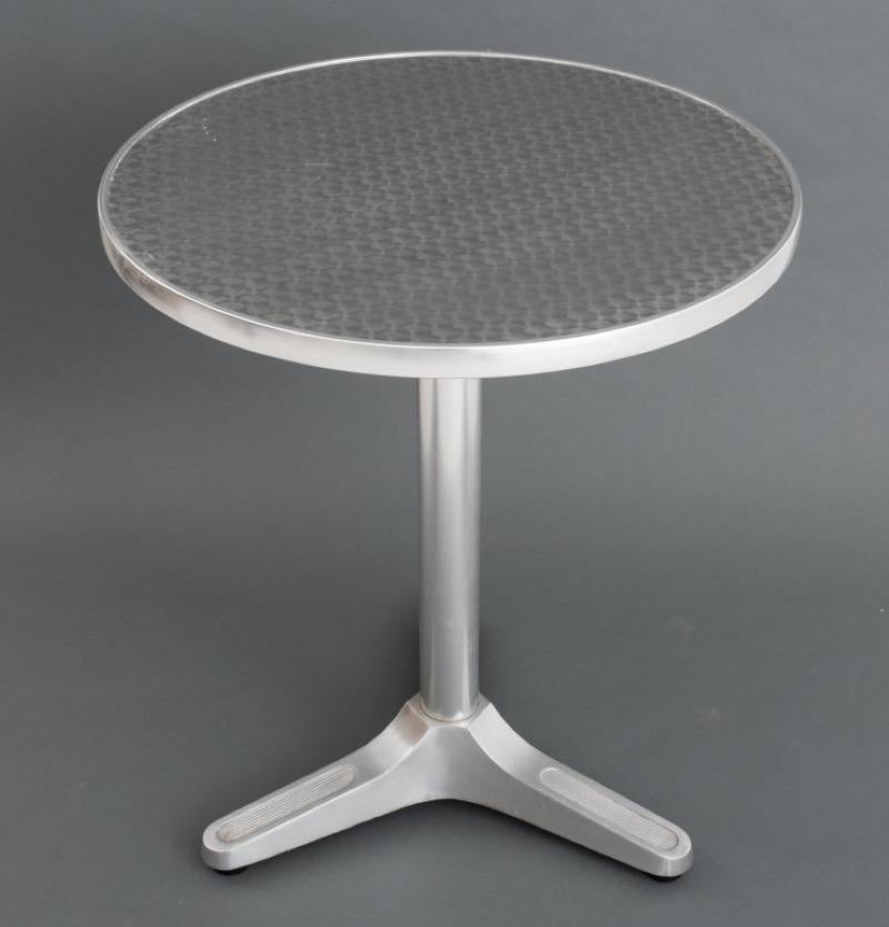 Contemporary Cafe-Tisch aus Aluminium und Edelstahl (Unbekannt)