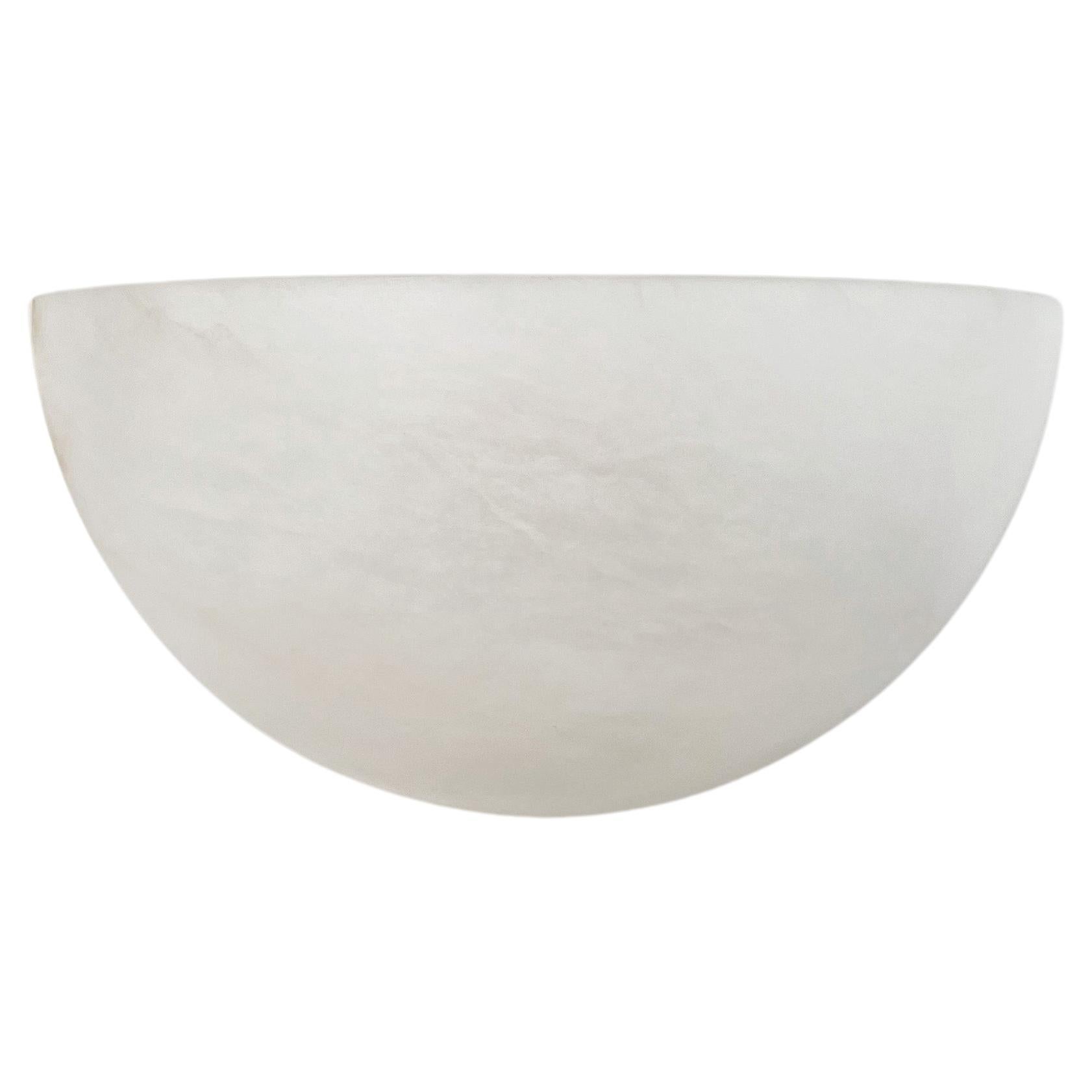 Contemporary Ambra Sconce 300A in Alabaster by Orphan Work For Sale