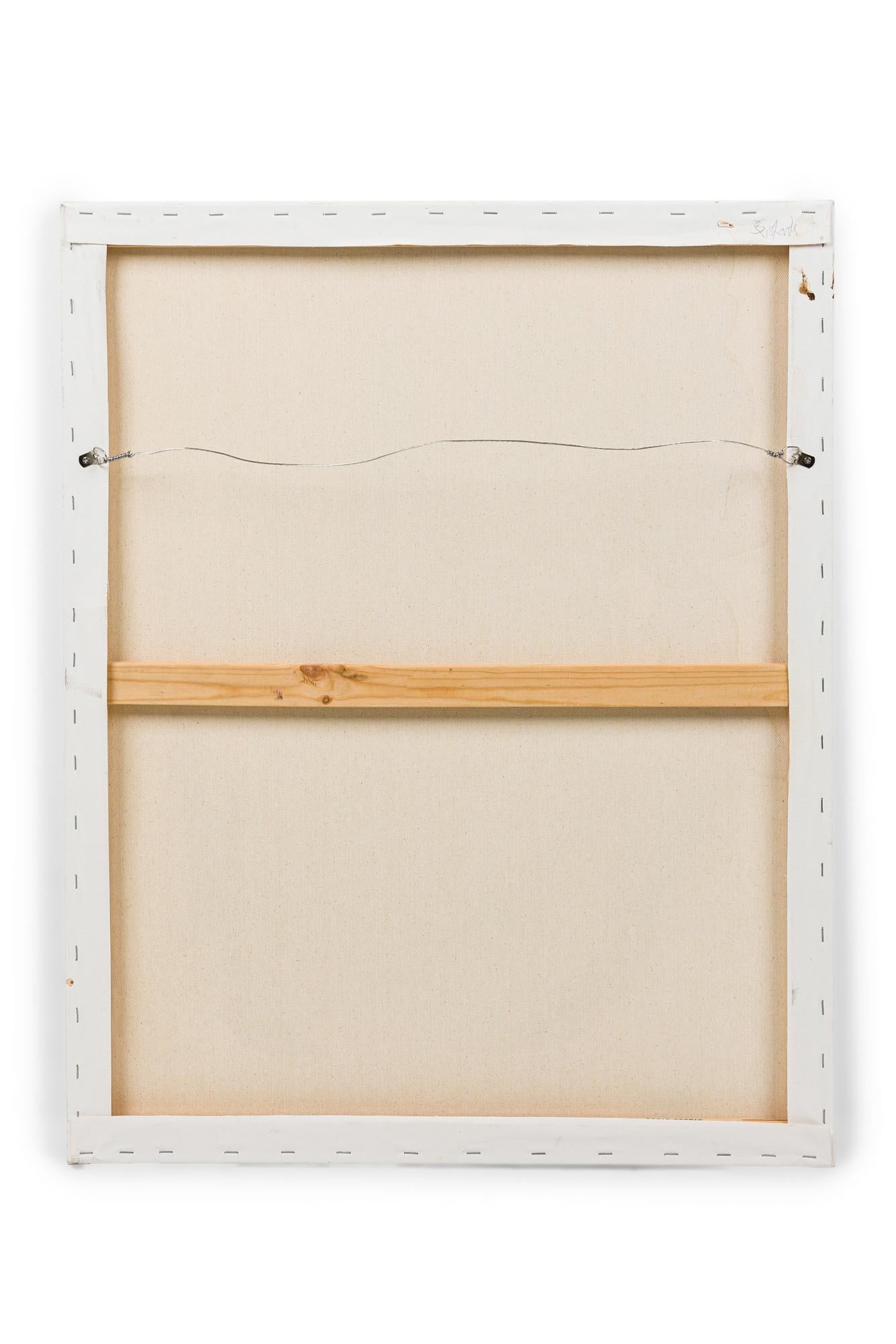 Contemporary American Abstract Acrylic Light Brown Wash Painting on Canvas (21. Jahrhundert und zeitgenössisch) im Angebot