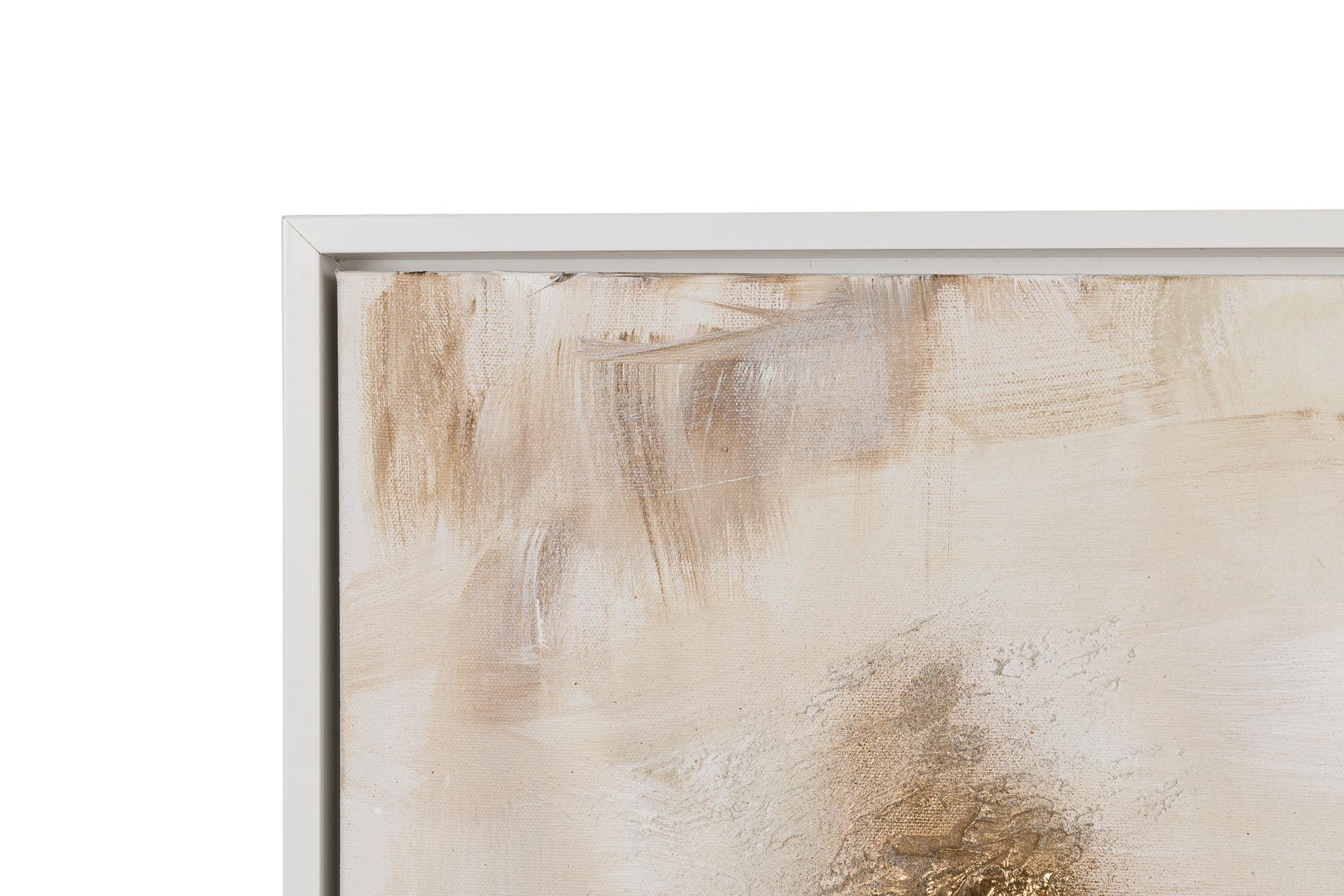 Pintura Americana Contemporánea Abstracta en Técnica Mixta Textura Dorada sobre Lienzo Moderno en venta