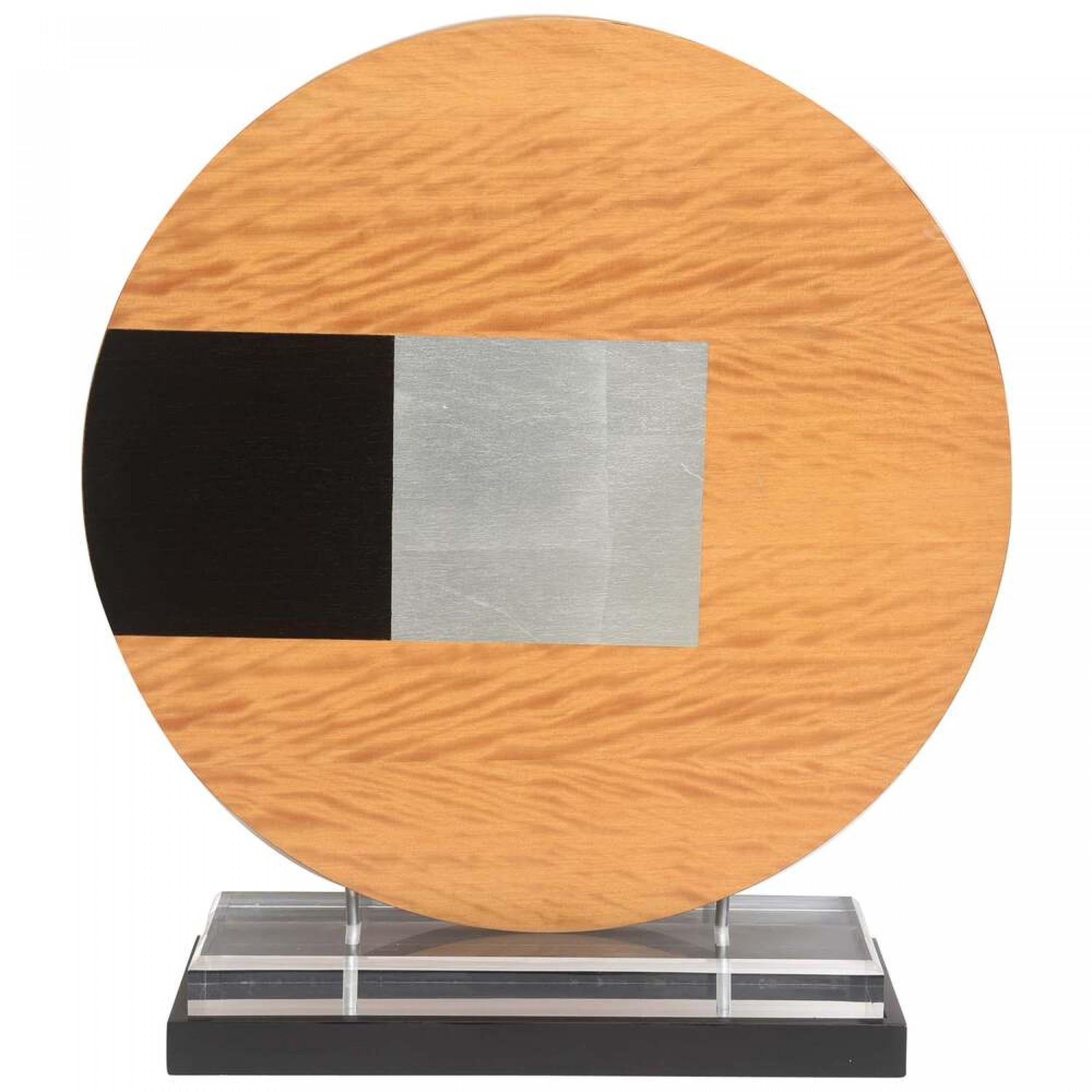 Escultura Americana Contemporánea Abstracta de Madera sobre Soporte