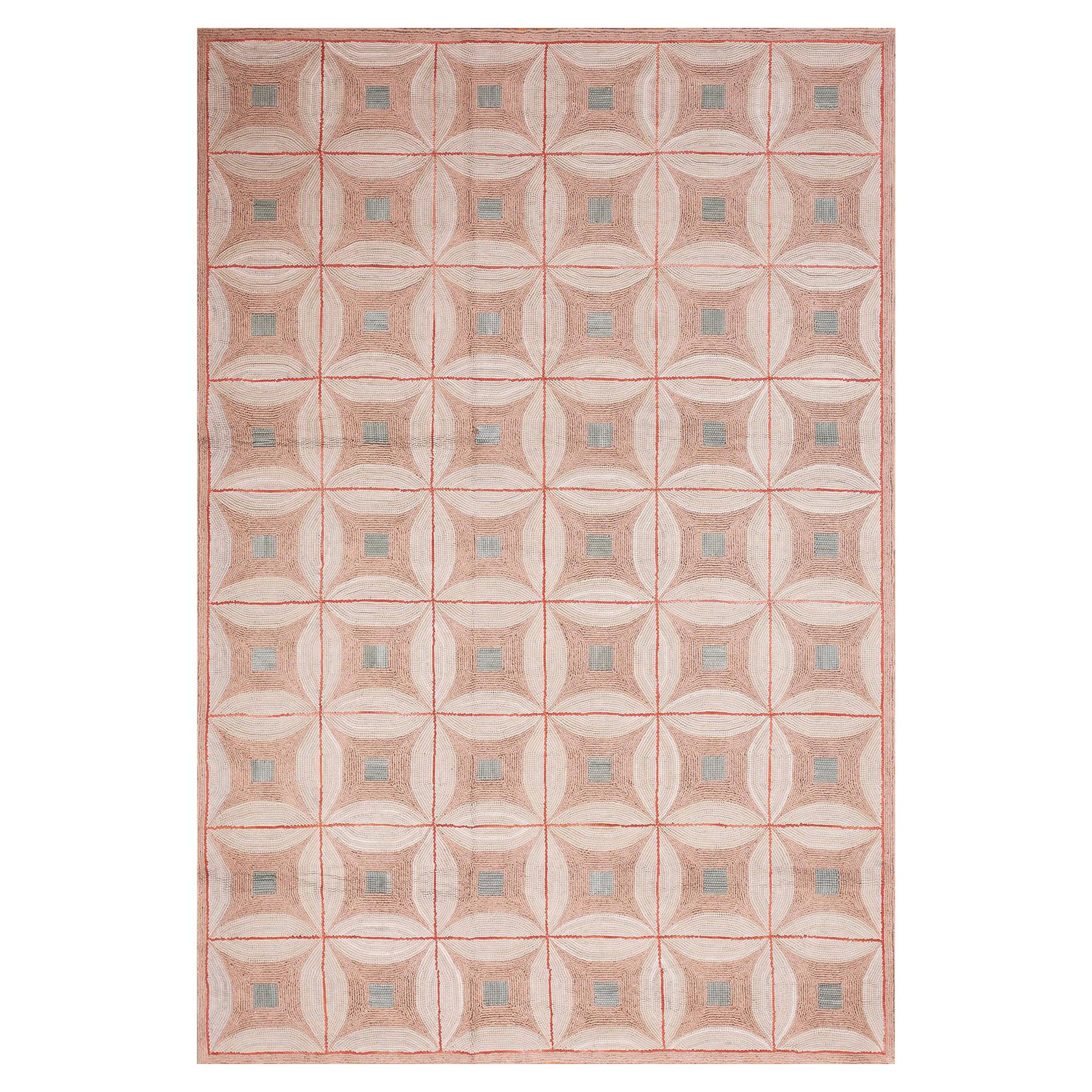 Zeitgenössischer amerikanischer Kapuzenteppich mit Kapuze (6' x 9' - 182x 274)
