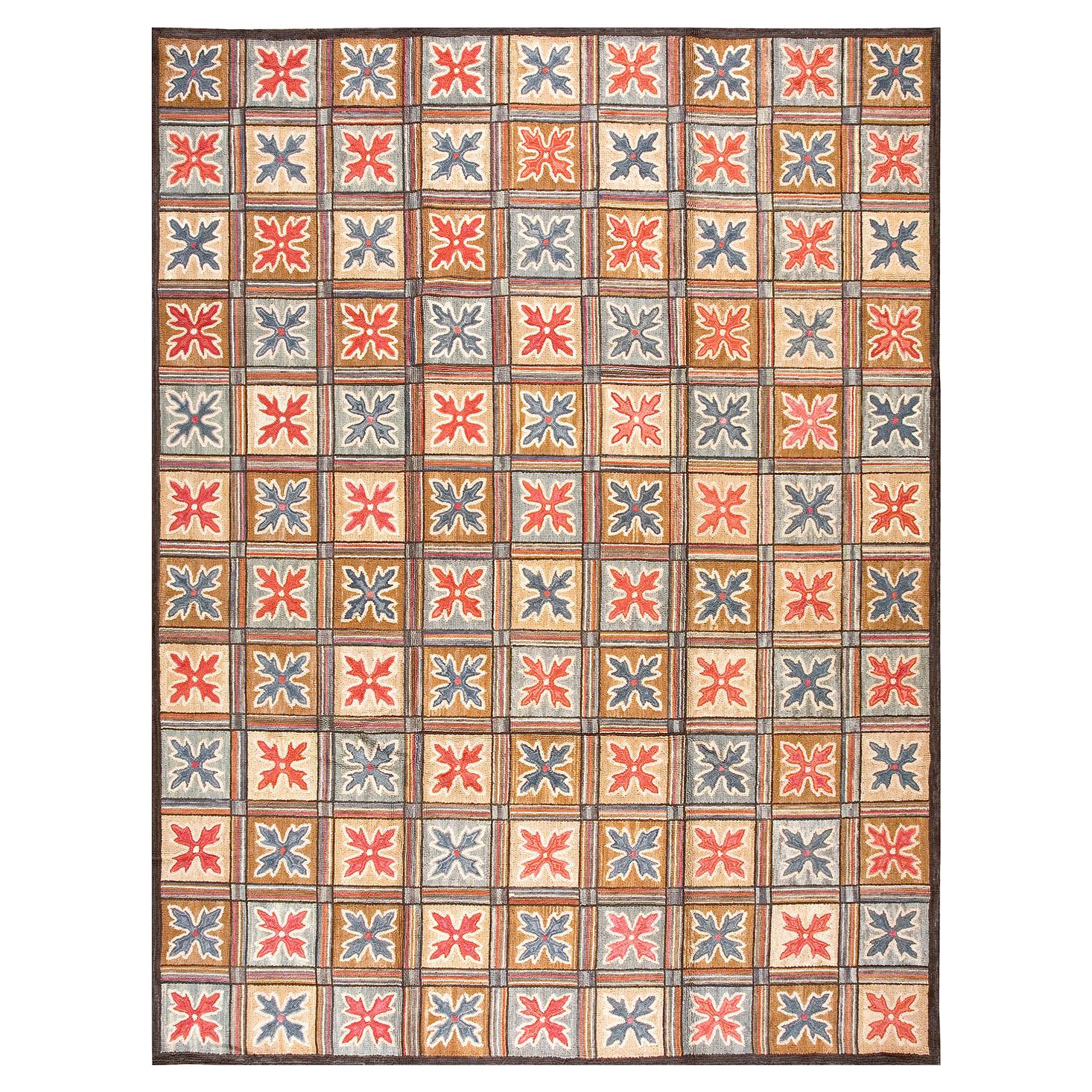 Zeitgenössischer amerikanischer Kapuzenteppich mit Kapuze (9' x 12' - 274 x 365 )