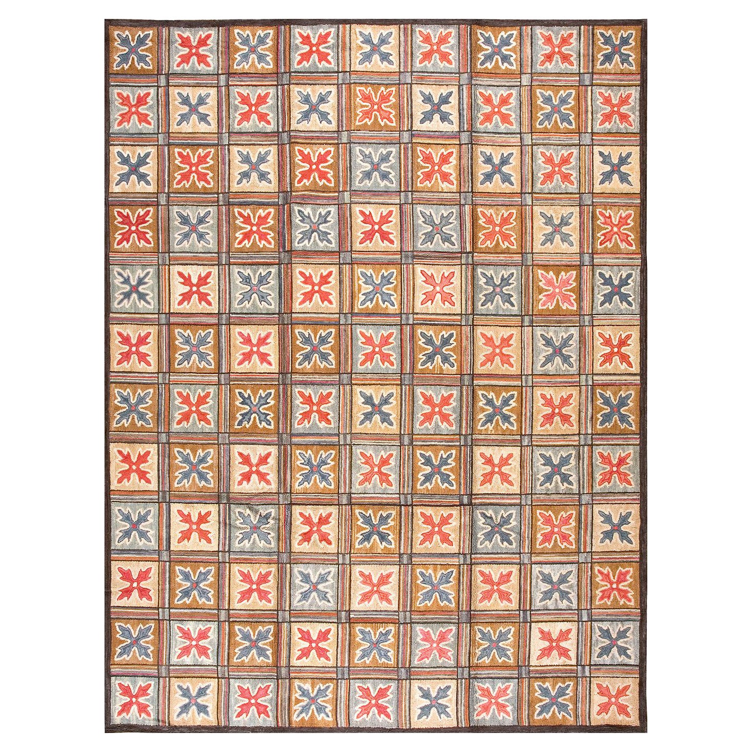 Zeitgenössischer amerikanischer Kapuzenteppich mit Kapuze (9' x 12' - 274 x 365 )