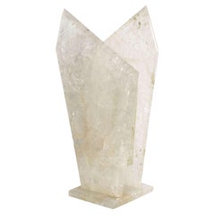 Contemporary American Large Rock Crystal Vase